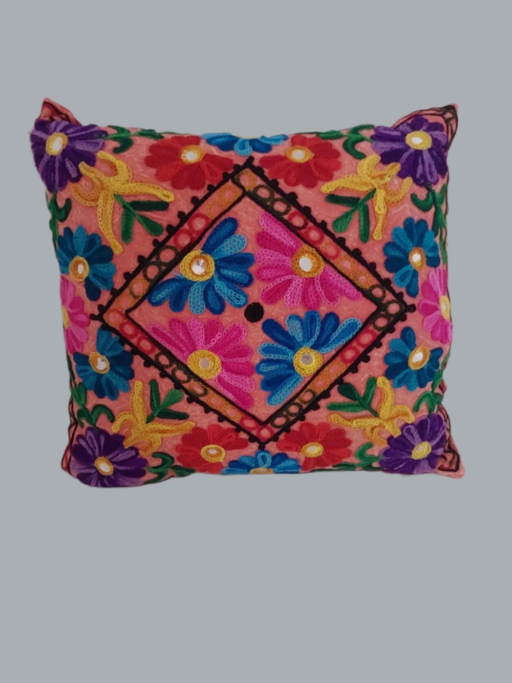 Flower Pink With Silver Scatter Cushion