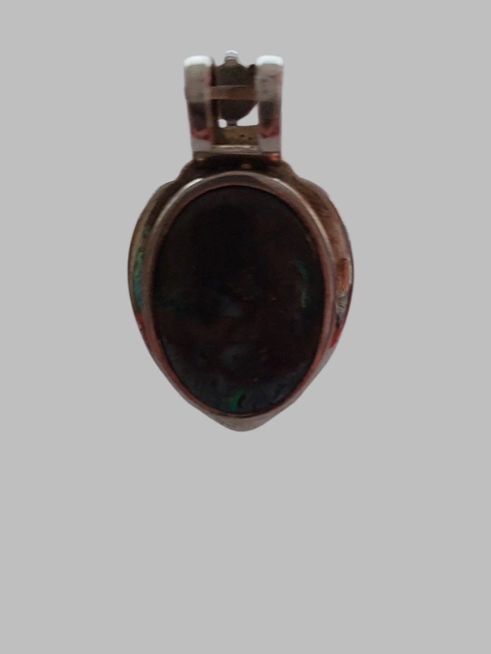 Solid Boulder Opal Sterling Silver 925 Pendant