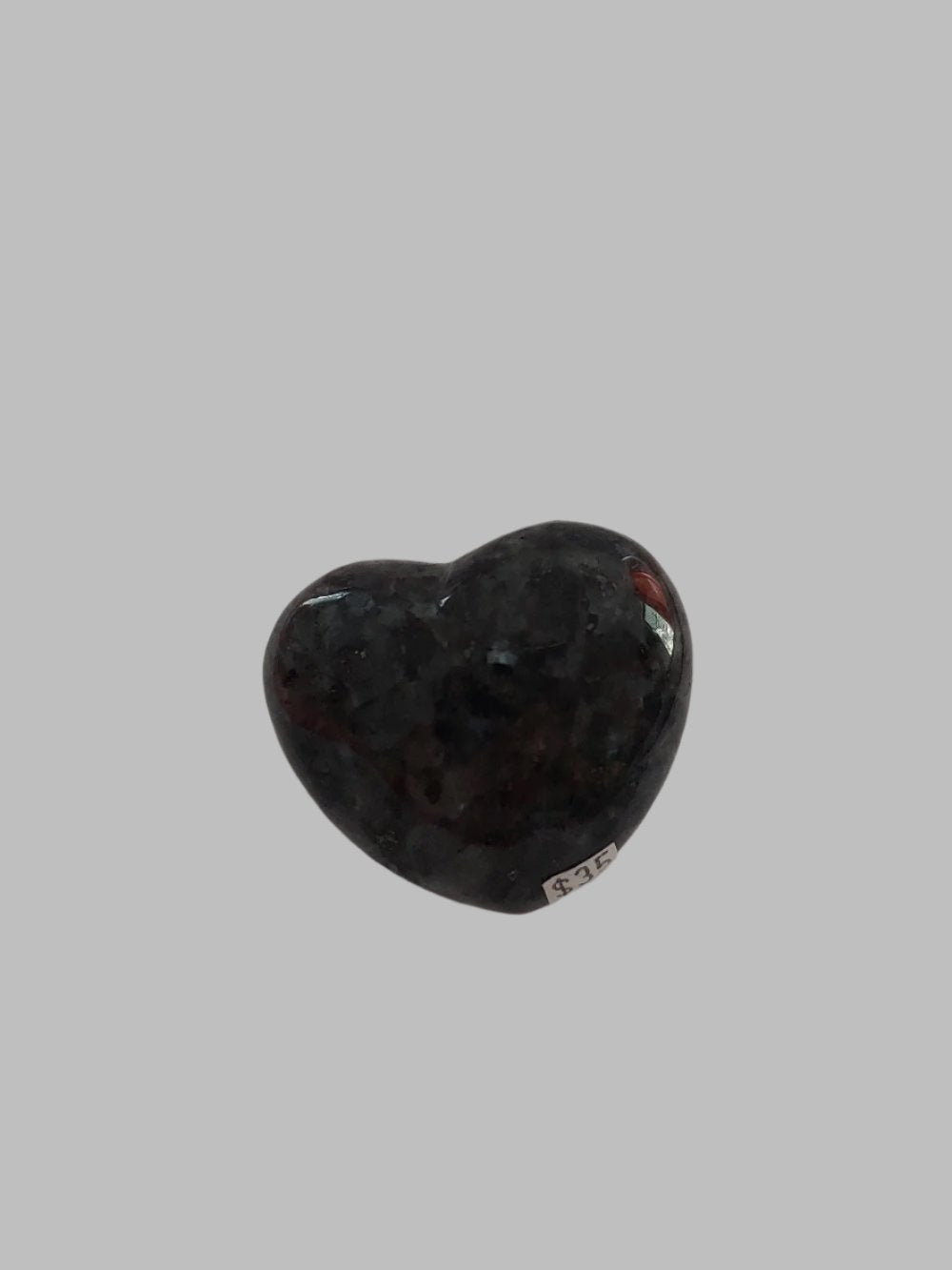 Larvikite Crystal Heart