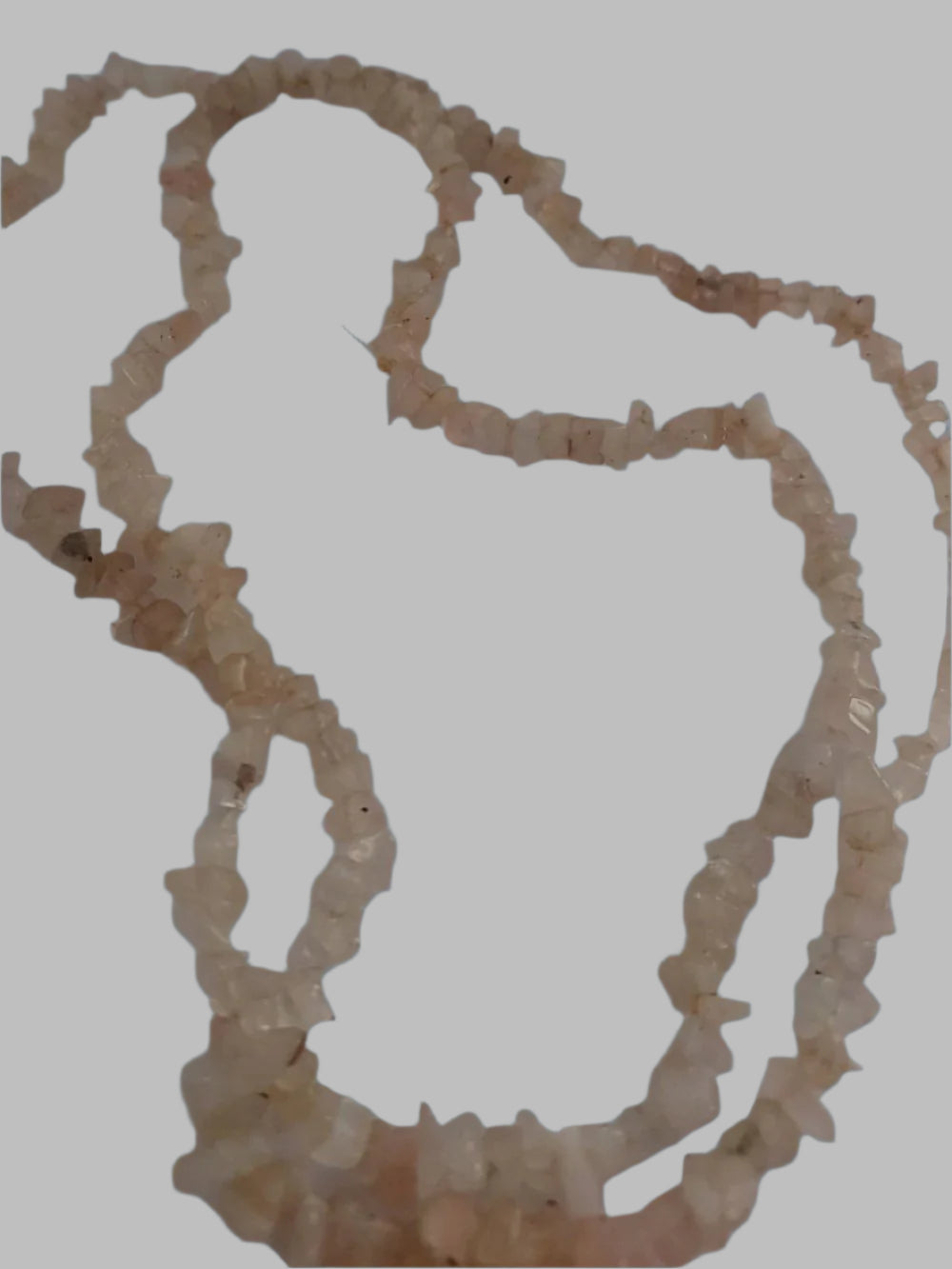 Rose Quartz Chip Long Necklace