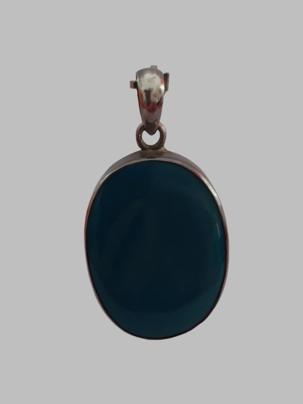 Blue Resin Sterling Silver 925 Pendant
