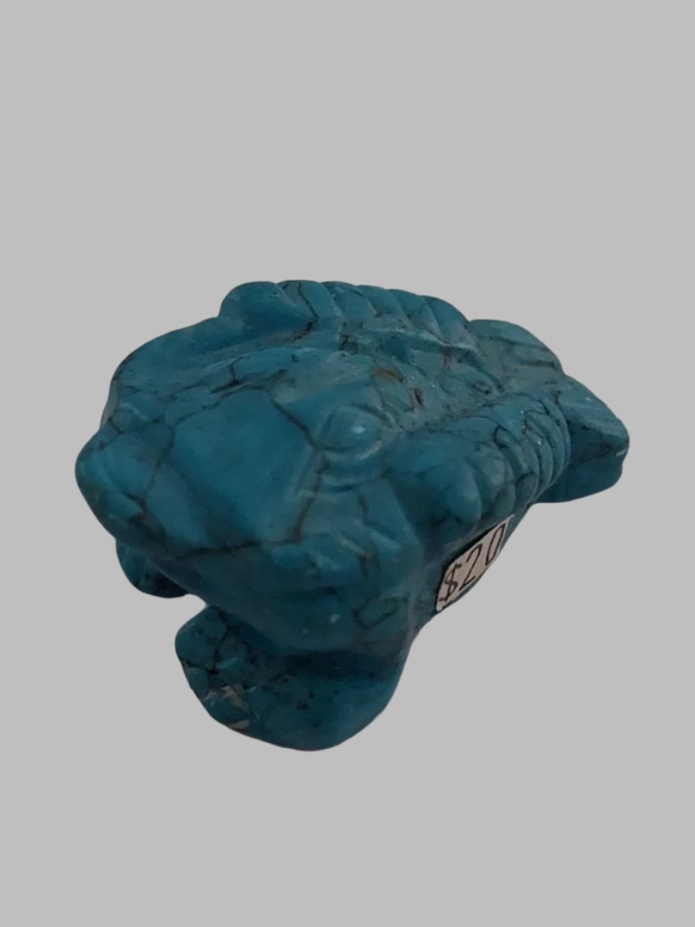 Blue Howlite Crystal Frog