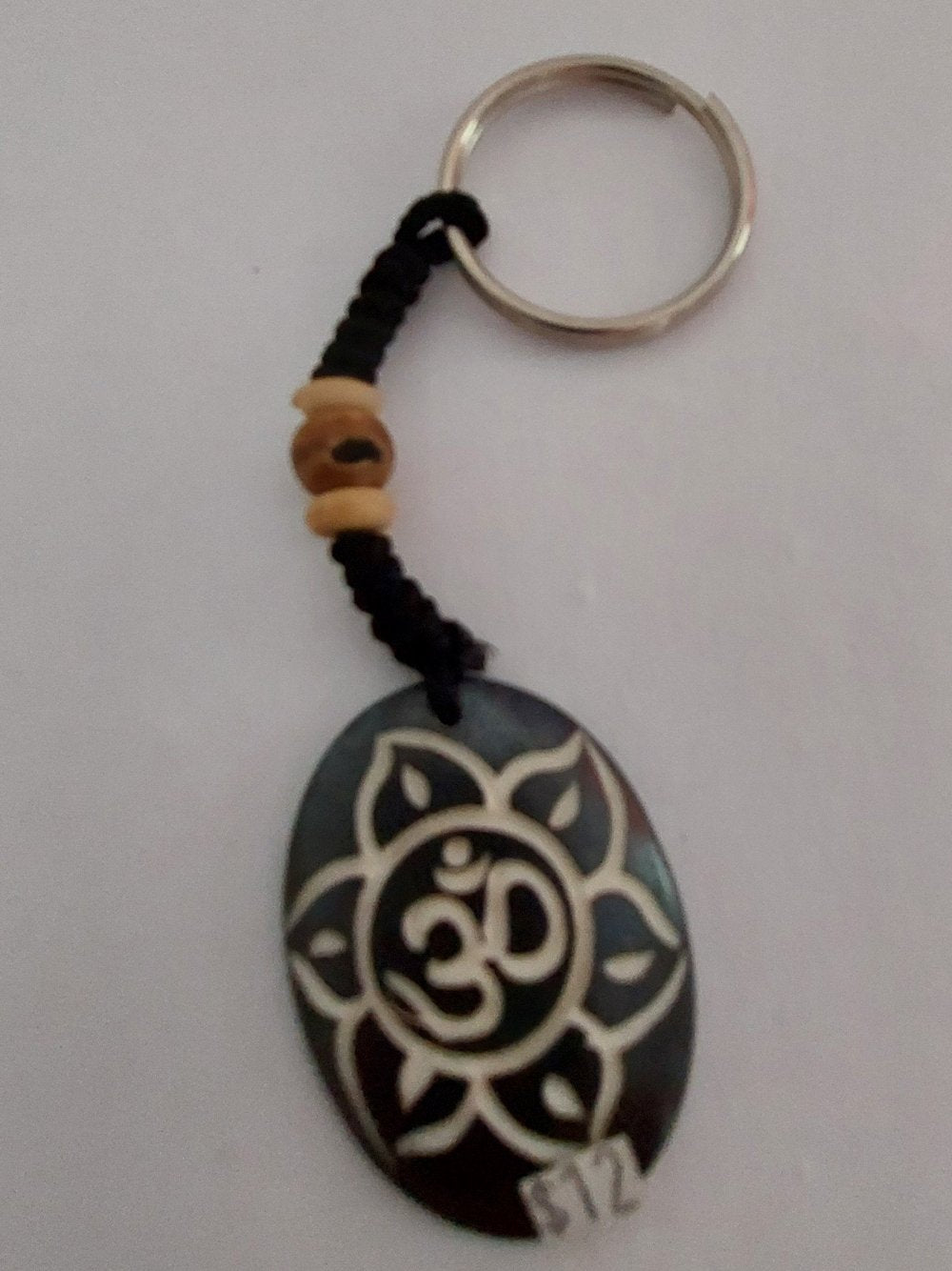 Om Resin Crystal Keyring