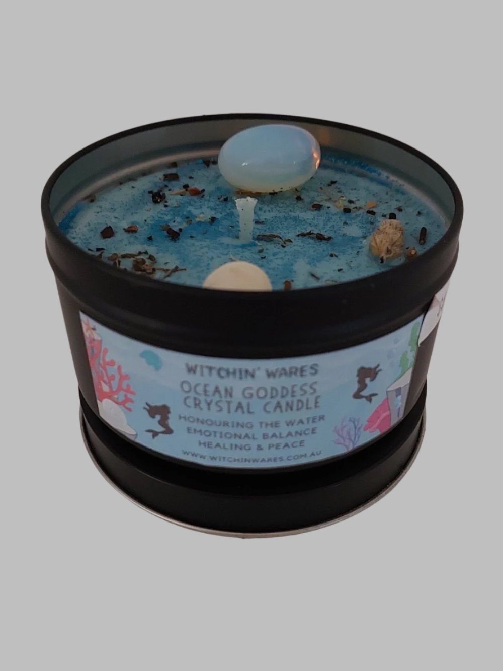 Ocean Goddess Crystal Soy Candle