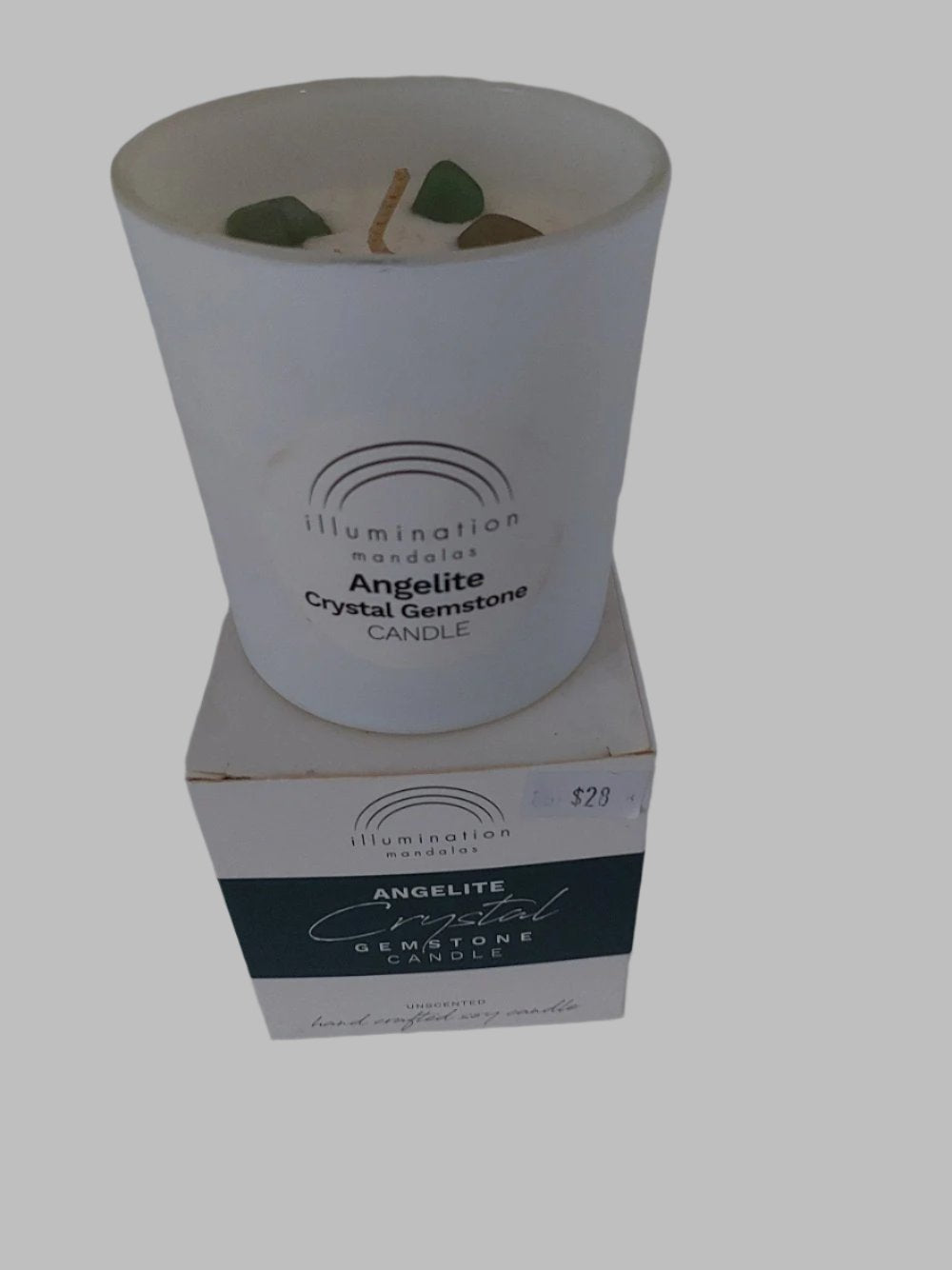 Angelite Unscented Soy Gemstone Candle