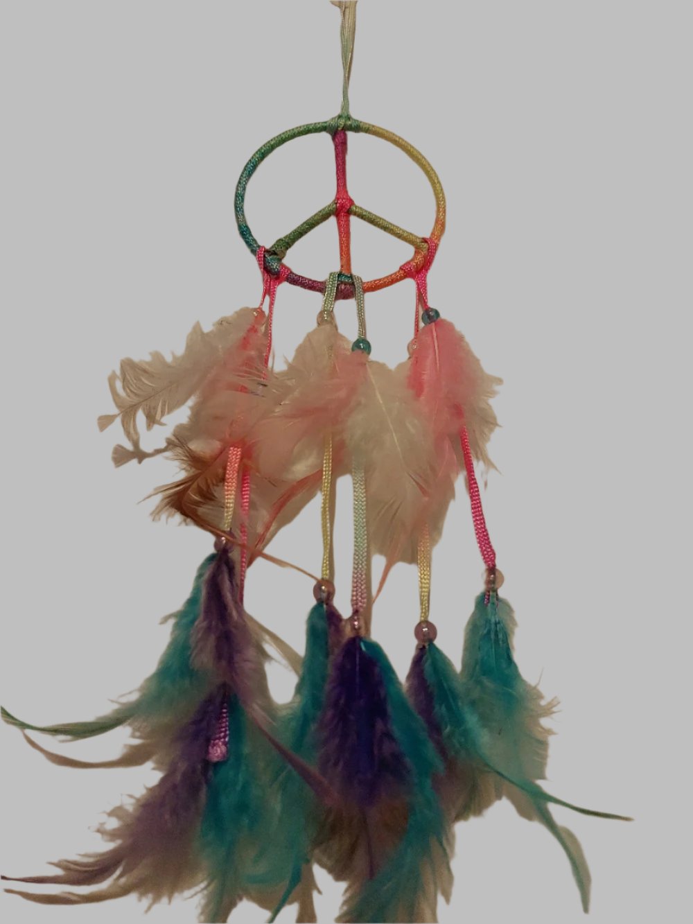 Peace Symbol Multi Coloured Dreamcatcher