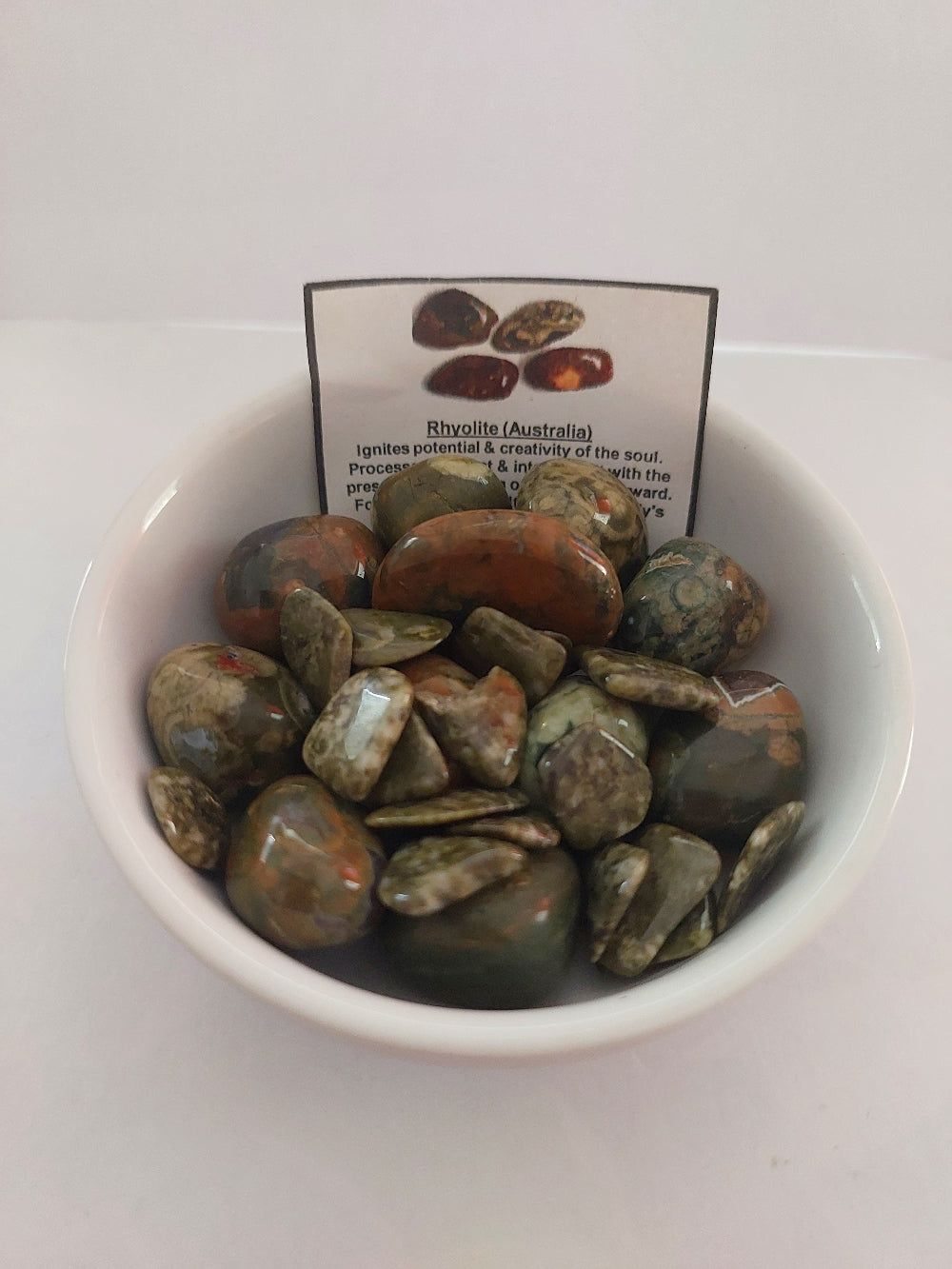Australian Rhyolite Crystal Tumbled & Flat Stone