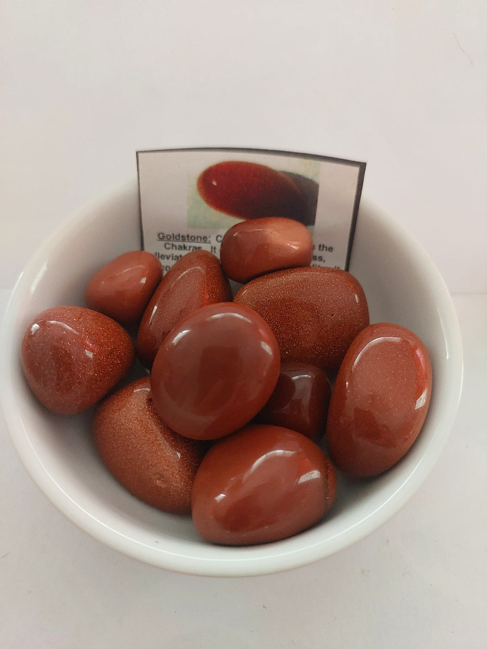 Goldstone & Blue Crystal Tumbled Stone