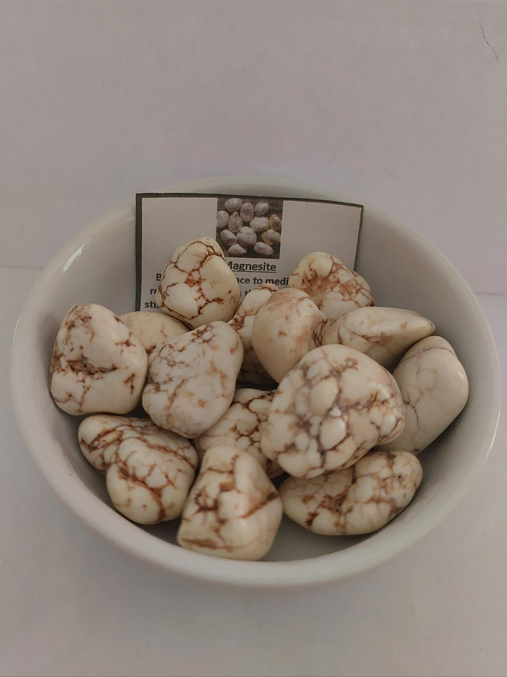 Magnesite Crystal Tumbled Stone