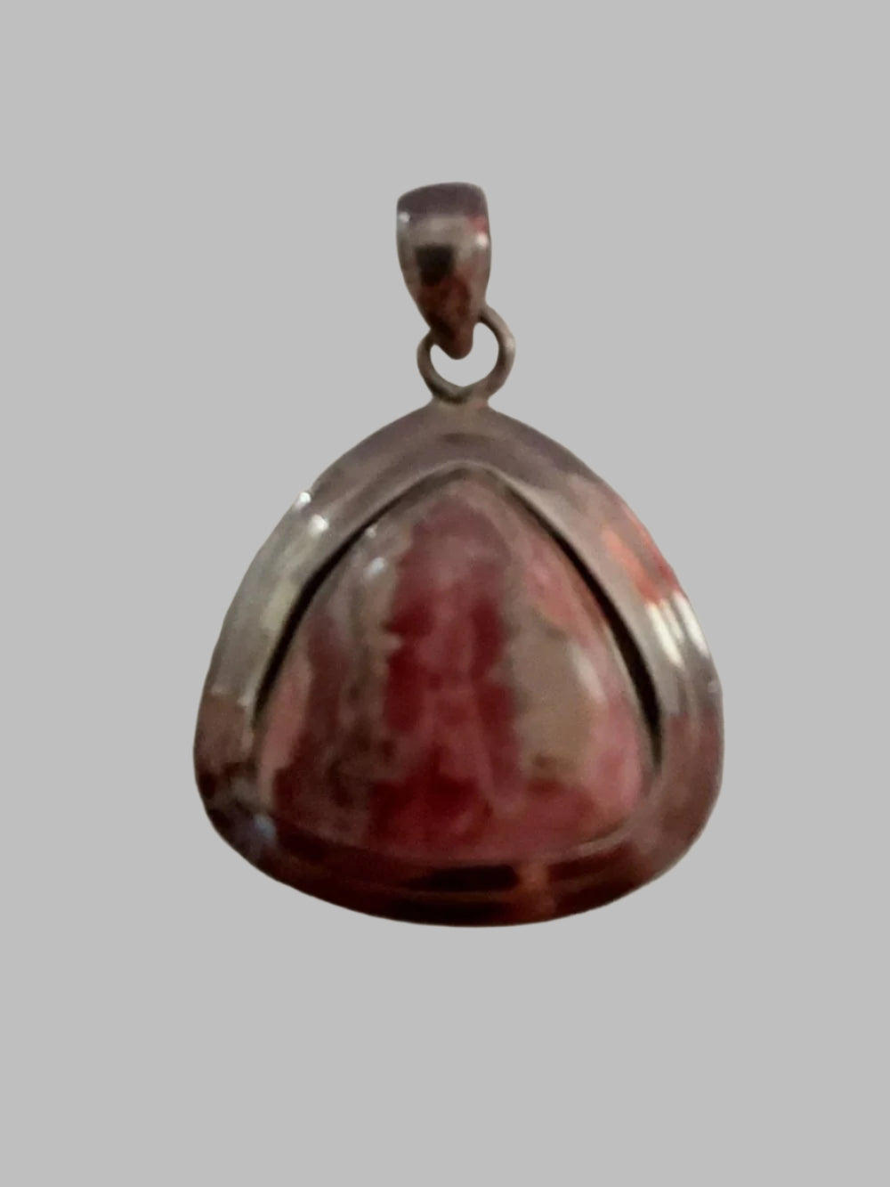 Rhodochrosite Crystal Sterling Silver 925 Pendant