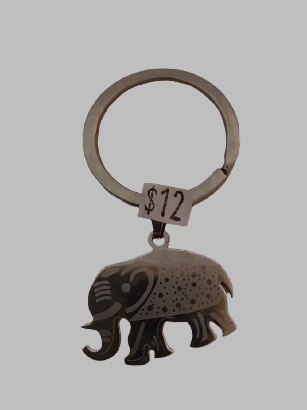 Elephant Metal Keyring