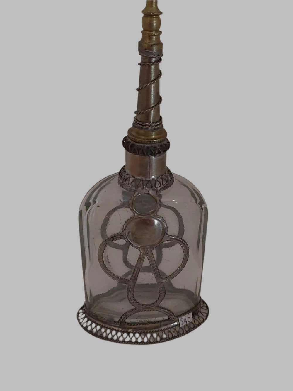 Moroccan Clear Glass Perfume Bottle