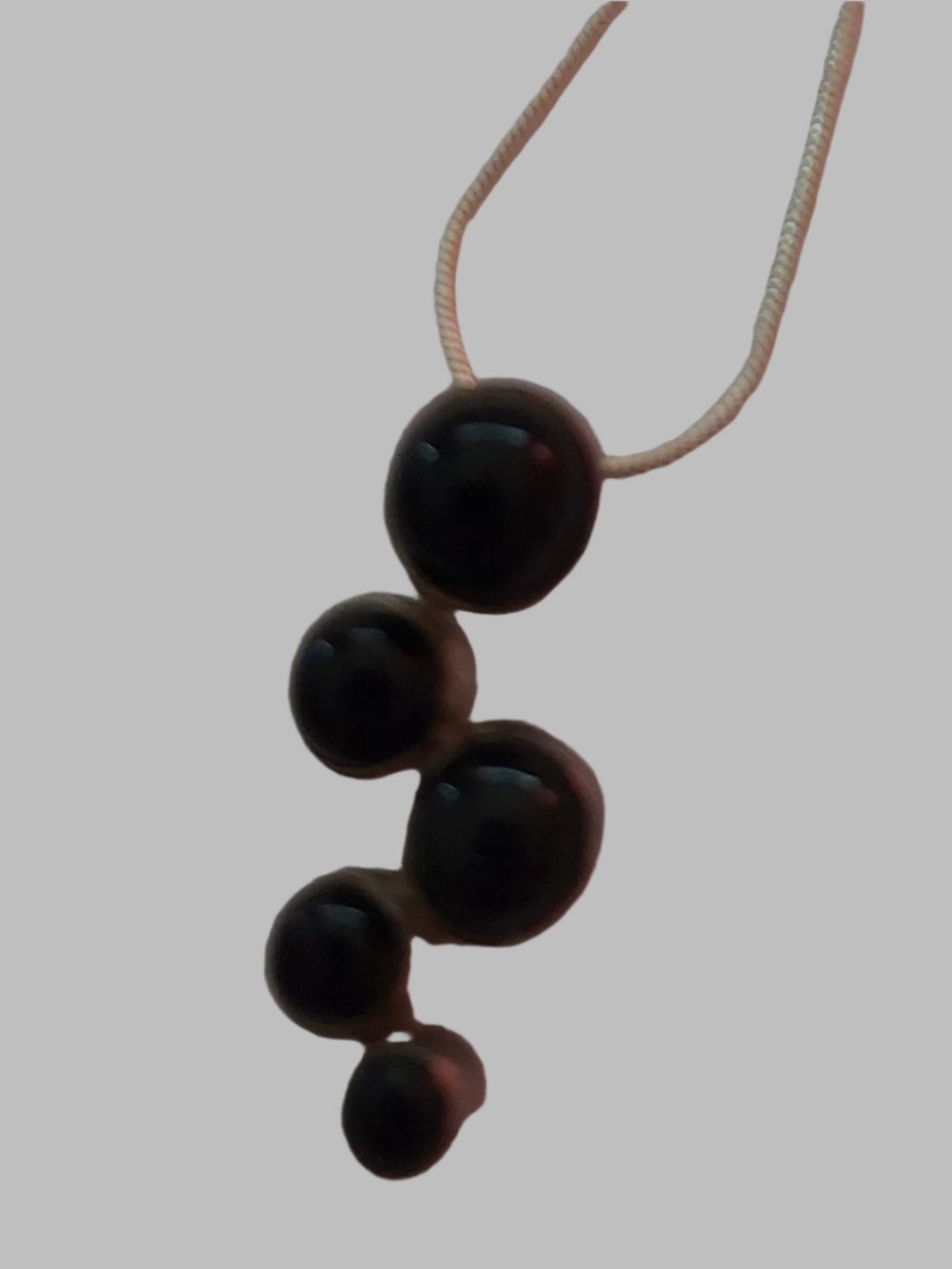 Black Obsidian Sterling Silver 925 Circle Pendant
