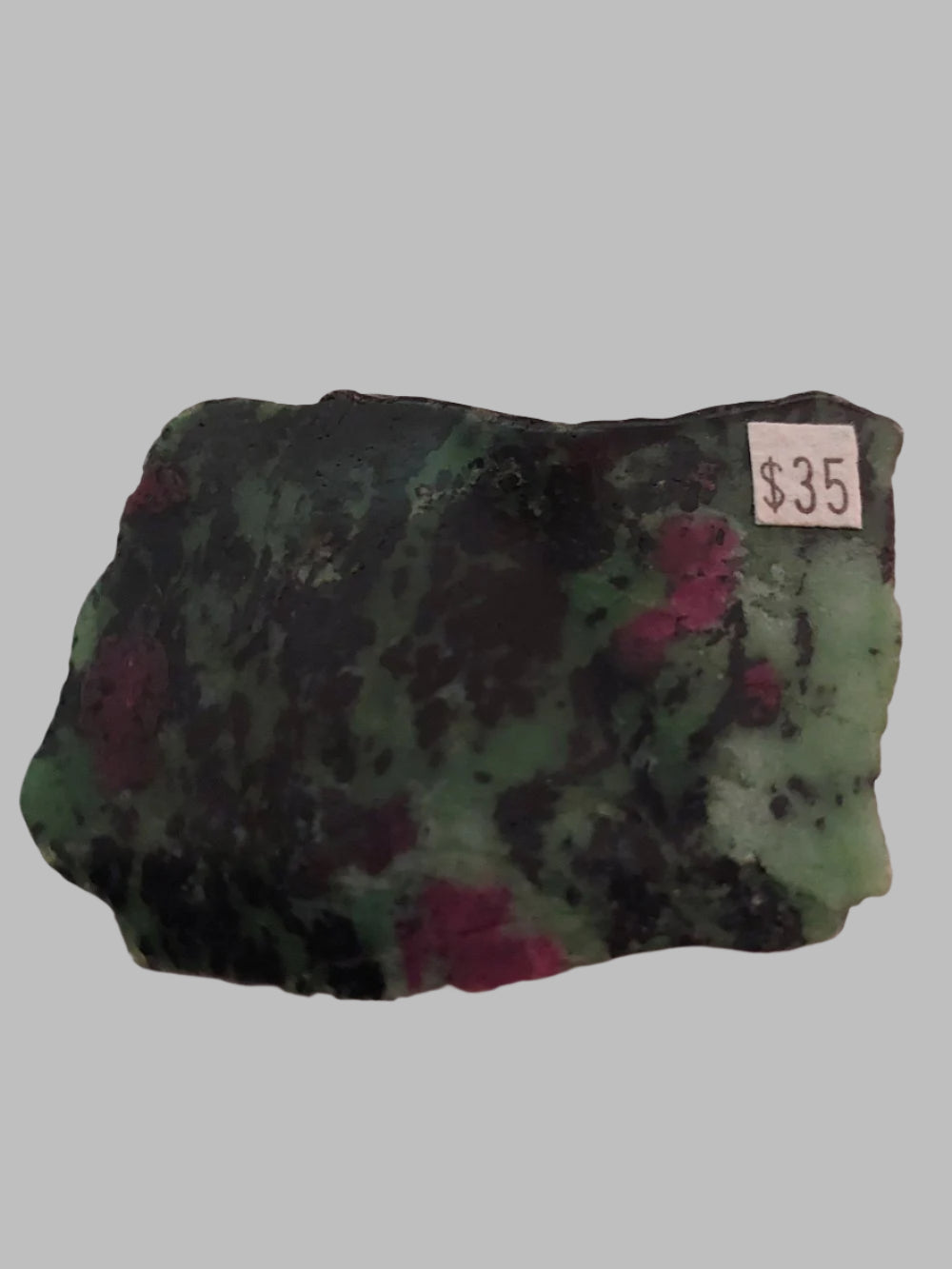 Ruby In Zoisite Polished Crystal Slab