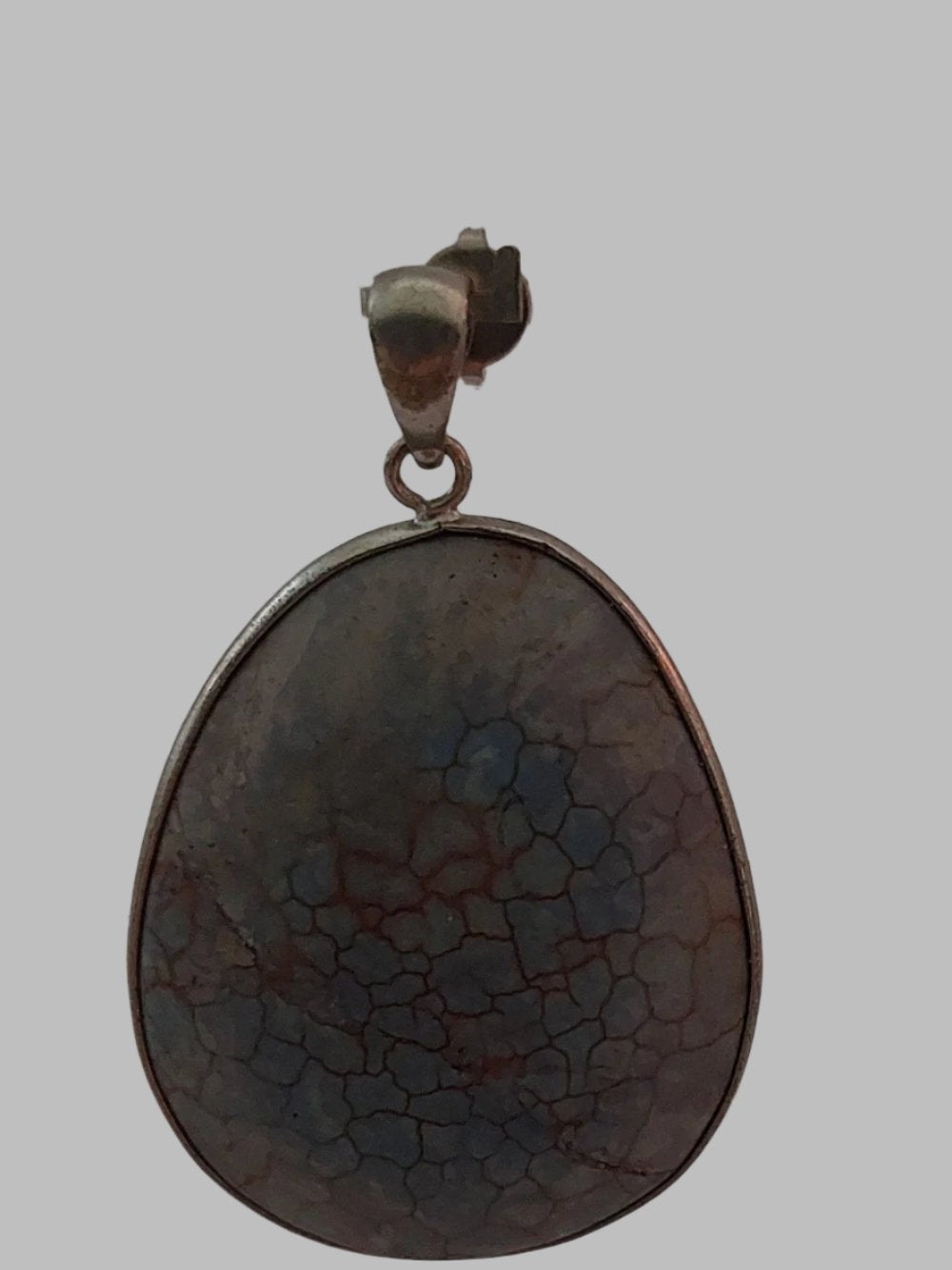 Lilac Howlite Crystal Rhodium Plated Pendant