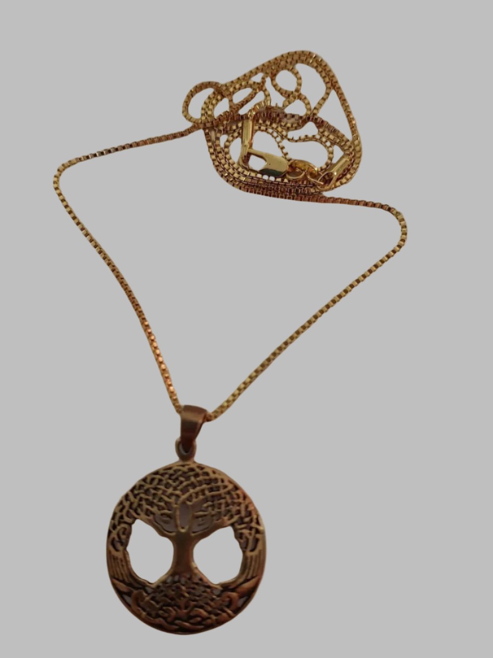Brass Tree Of Life Pendant & Necklace