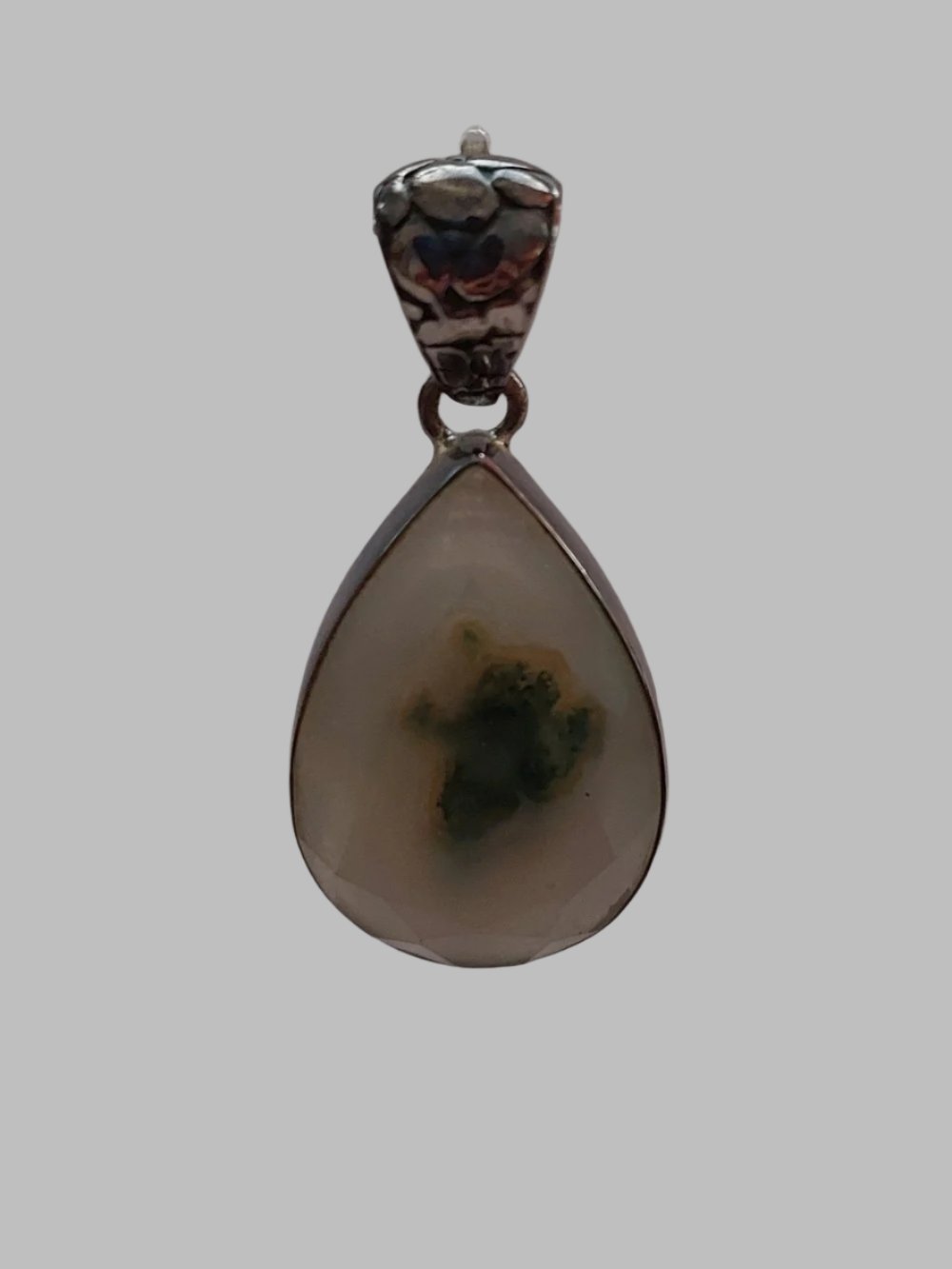 Polar Quartz Faceted Crystal Sterling Silver 925 Pendant