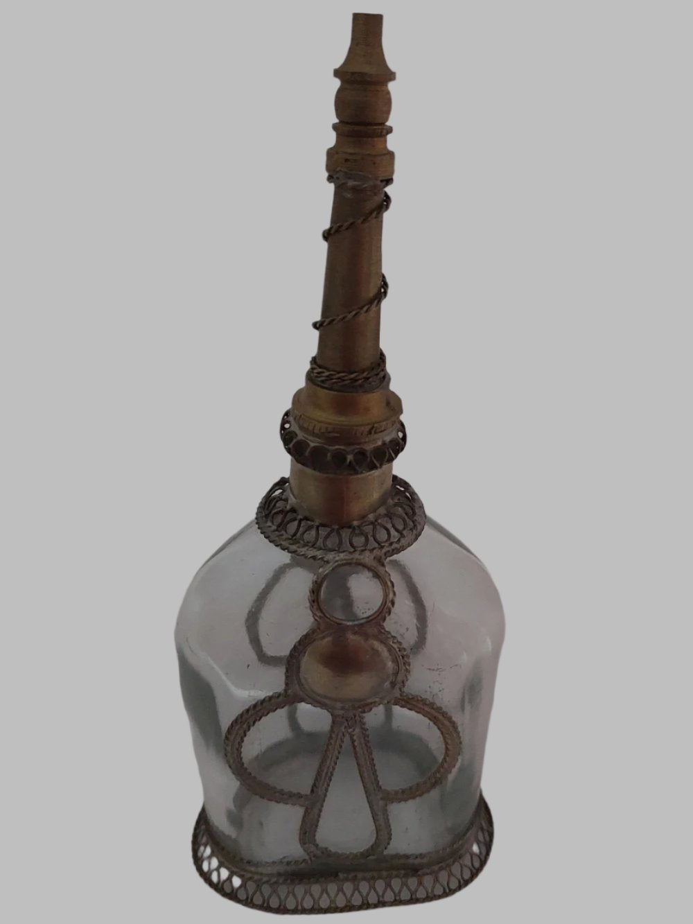 Moroccan Smaller Clear Glass Perfume Bottle
