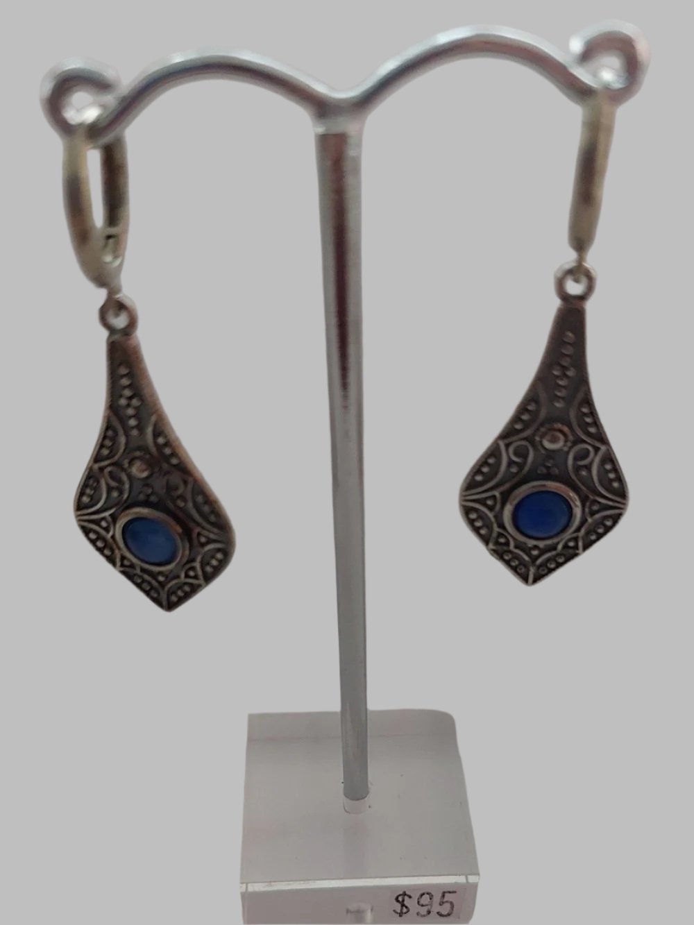 Bohemian Kyanite Crystal Sterling Silver 925 Drop Earrings