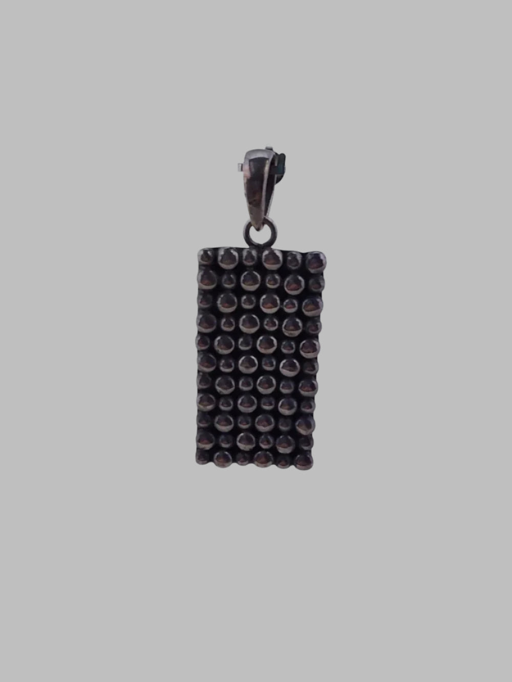 Tribal Rectangle Sterling Silver 925 Pendant