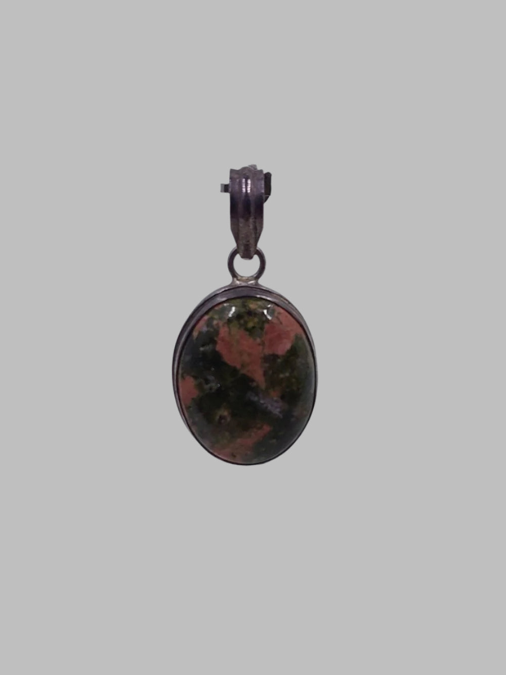Unakite Ovel Sterling Silver 925 Pendant