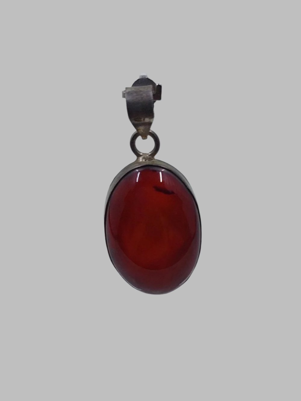 Carnelian Ovel Sterling Silver 925 Pendant