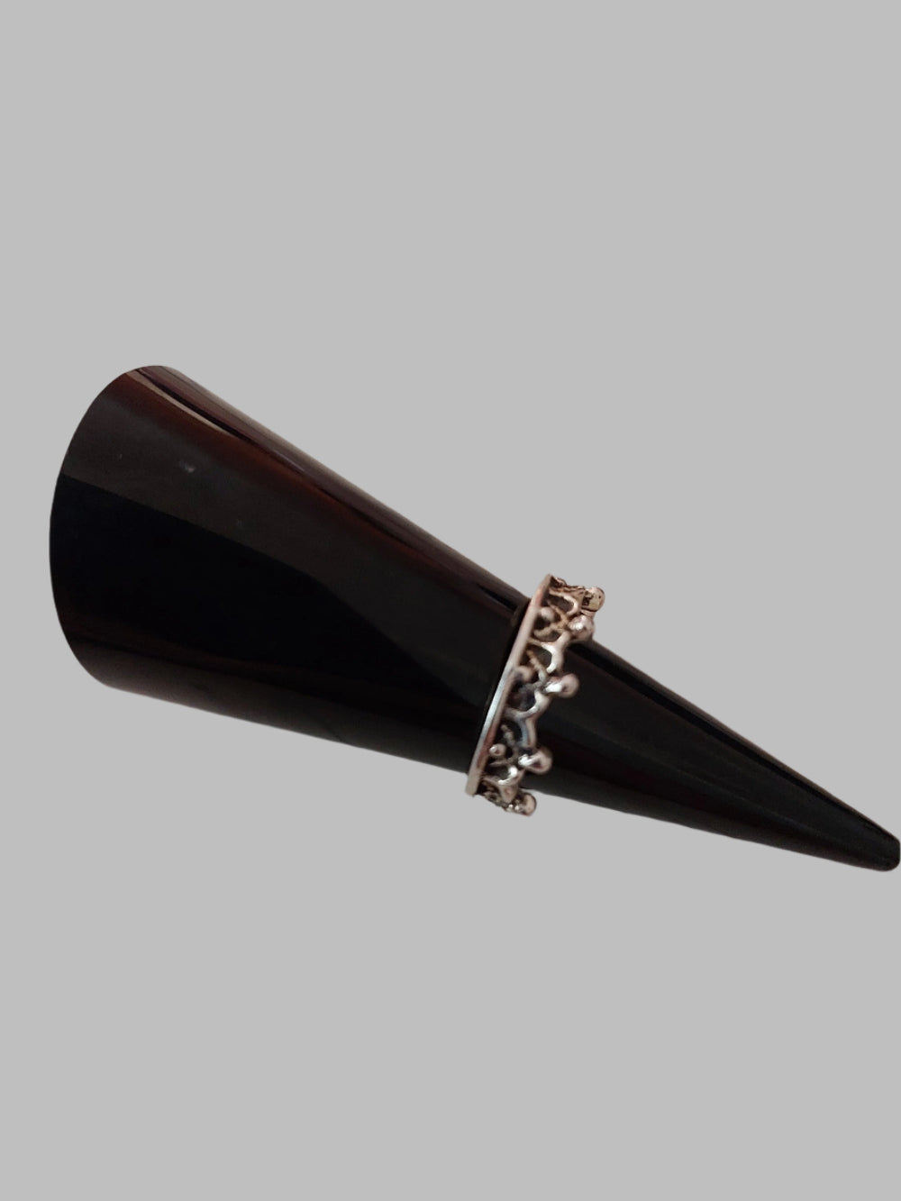 Wide Crown Metal Ring