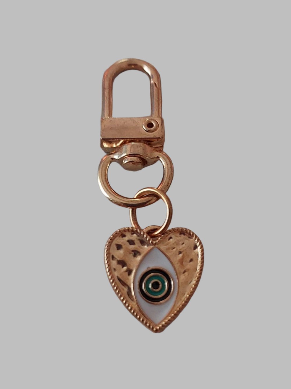 Heart Eye Gold Keyring