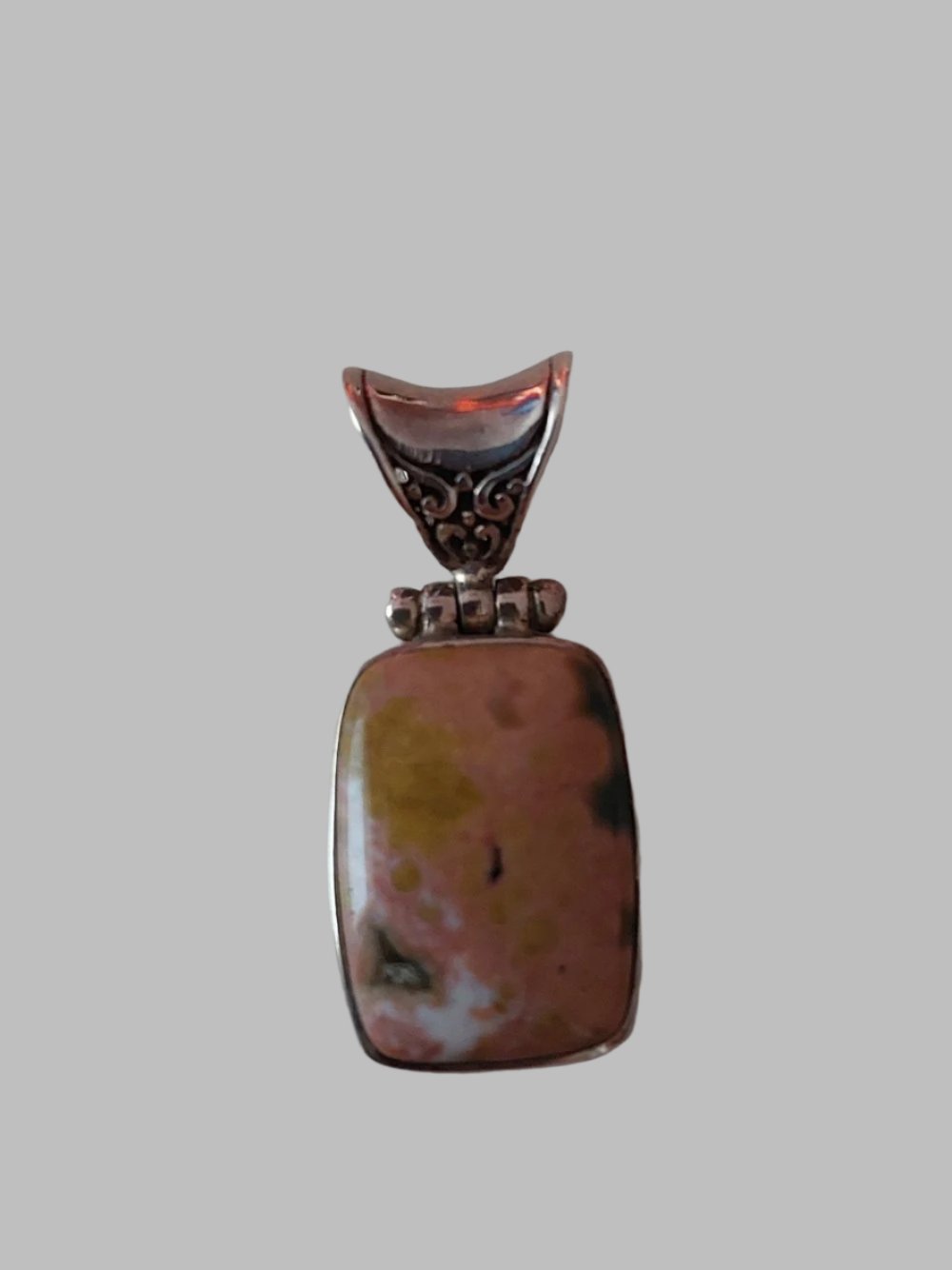 Ocean Jasper Crystal Sterling Silver 925 pendant