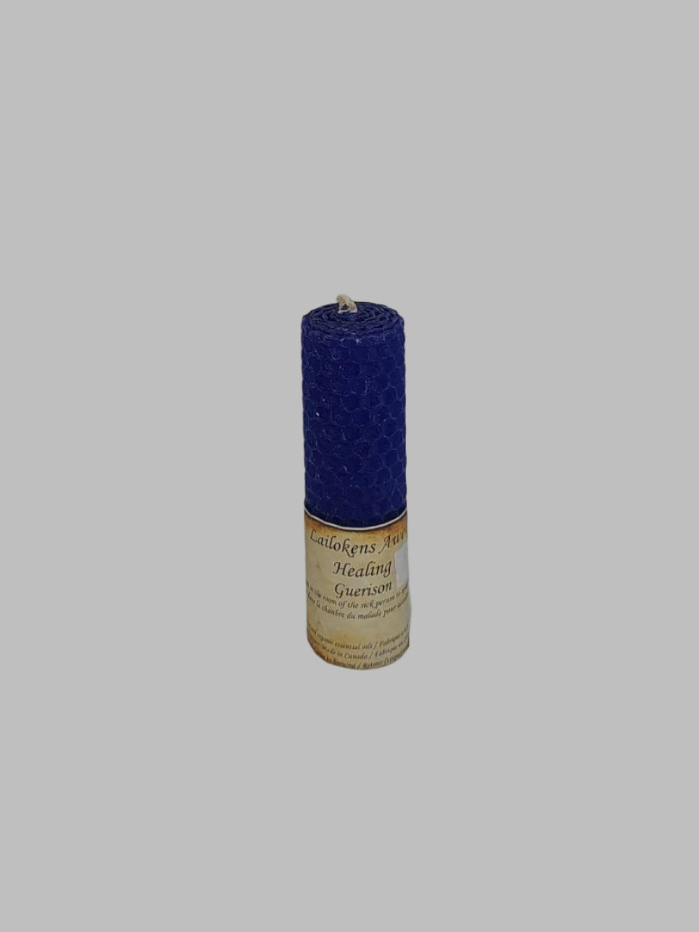 Blue Beeswax Healing Candle