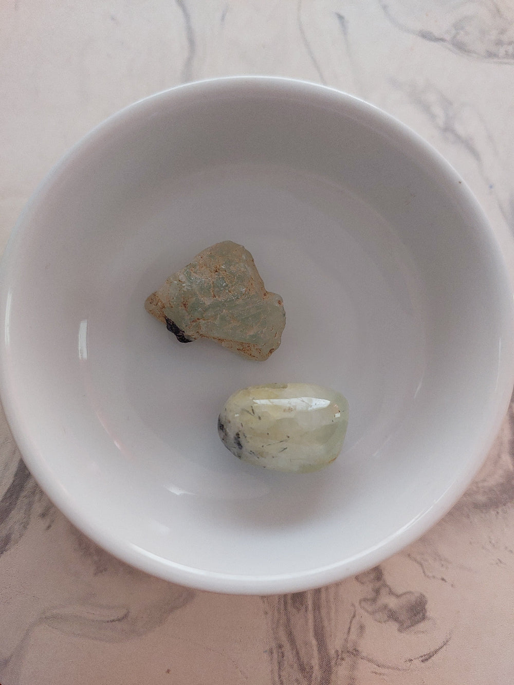 Prehnite Crystal Tumbled & Rough Stone