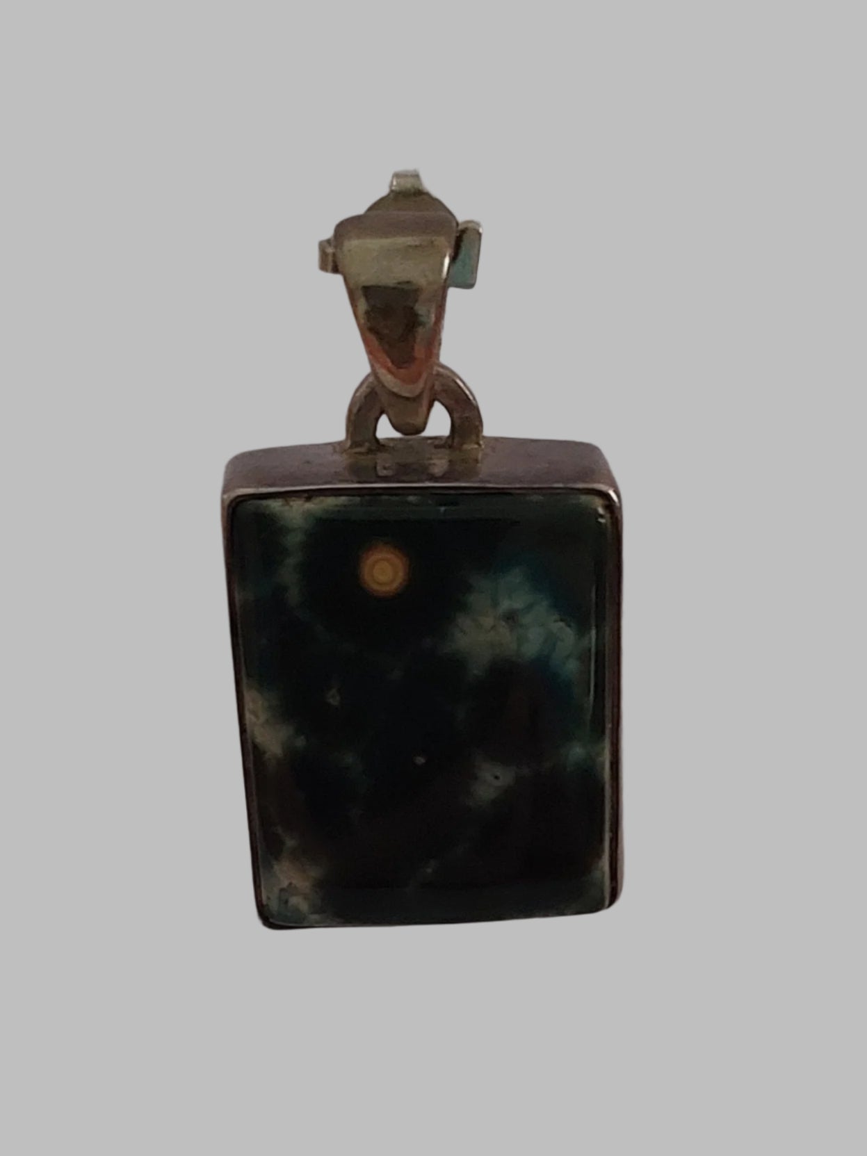 Ocean Jasper Square Sterling Silver 925 Pendant