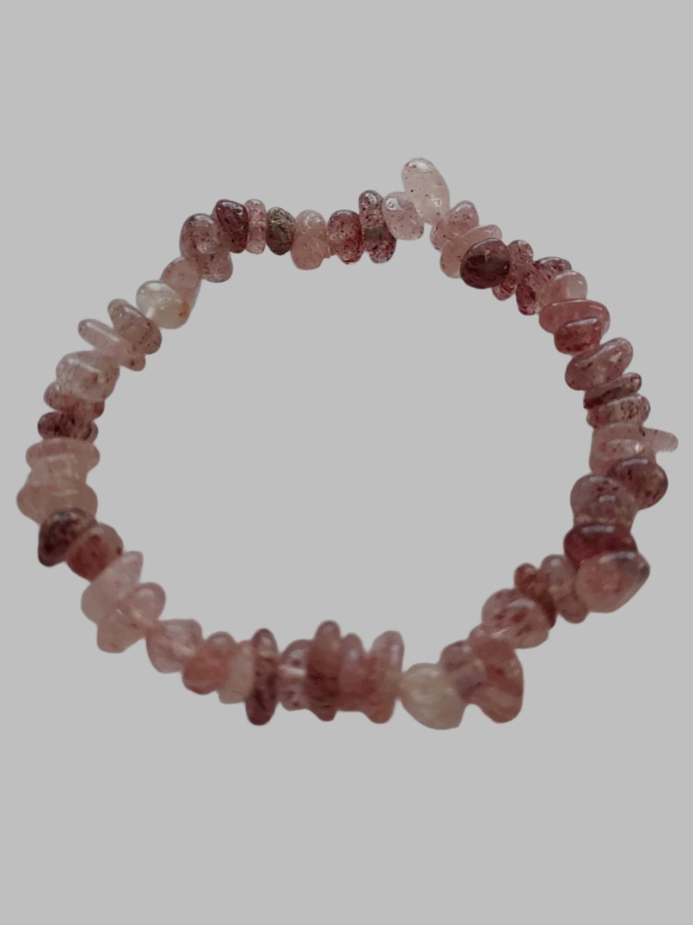 Pink Tourmaline Crystal Stretch Chip Bracelet