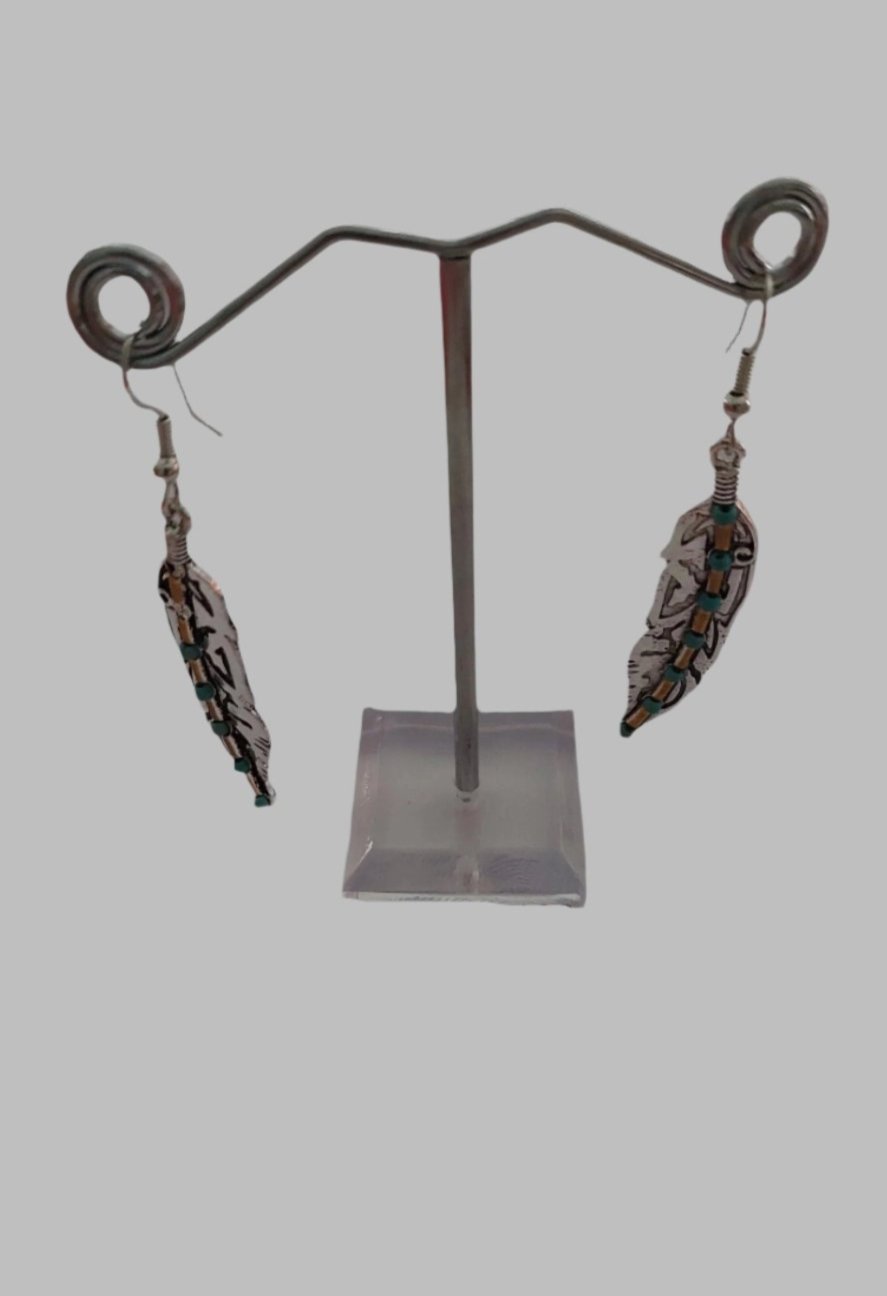 Long Leaf Drop Earrings