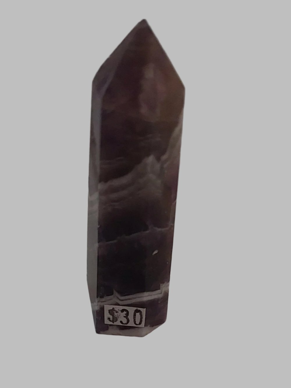 Chevron Amethyst Crystal Point Tower