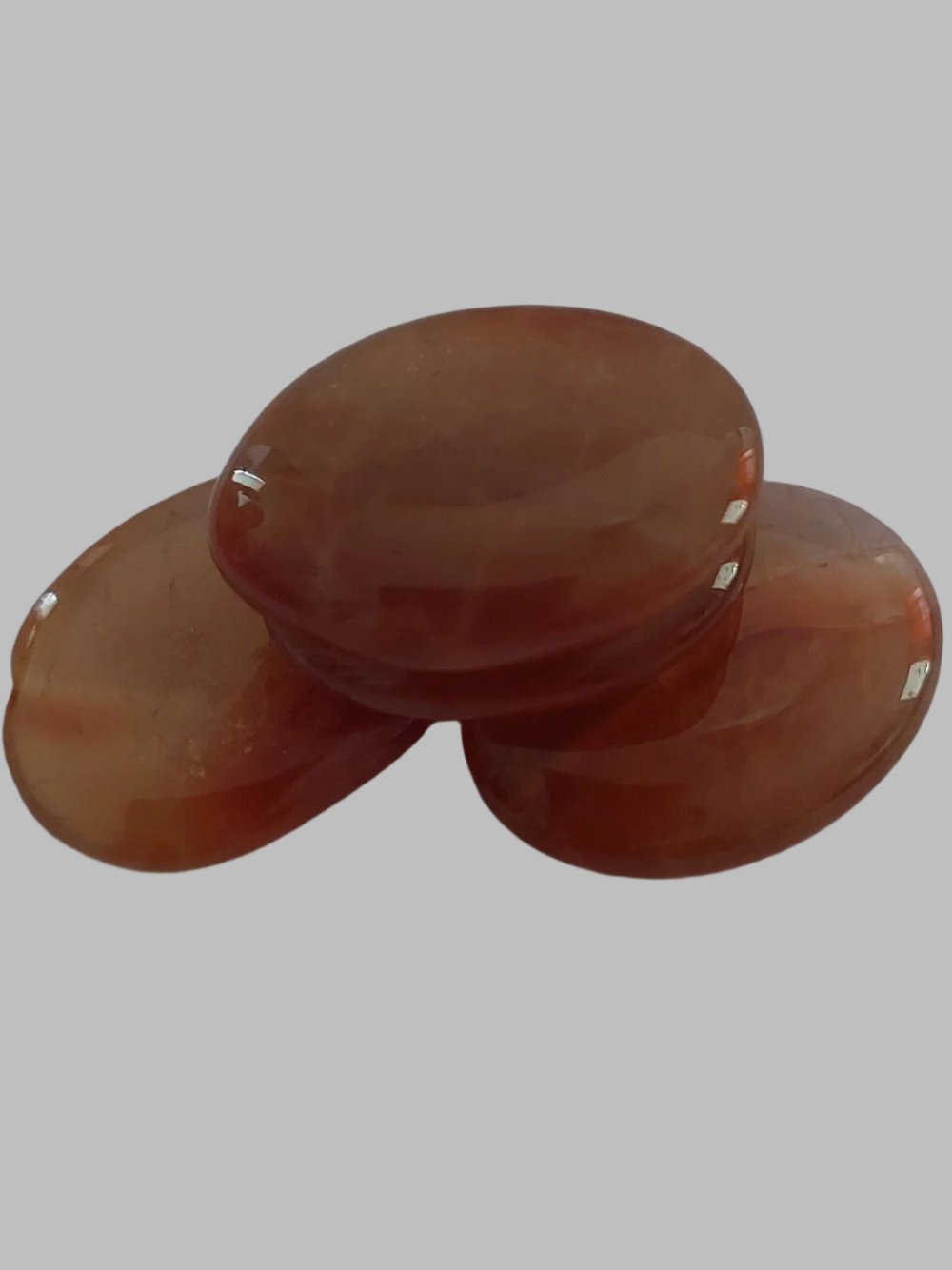 Carnelian Polished Crystal Flat Stone.