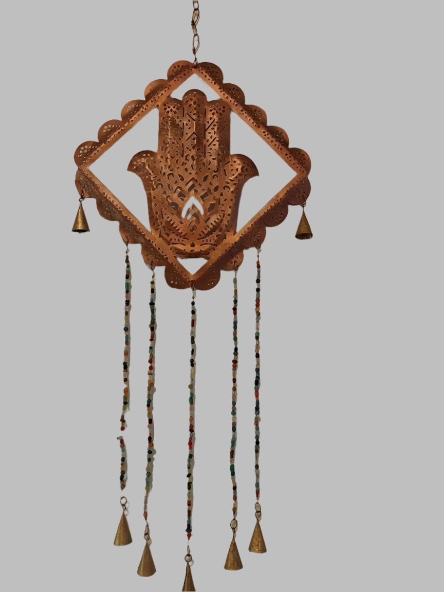 Hand & Bead Metal Suncatcher