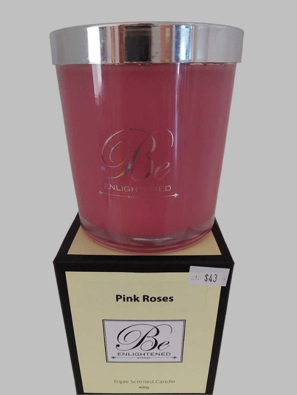 Pink Roses Triple Scented Candle