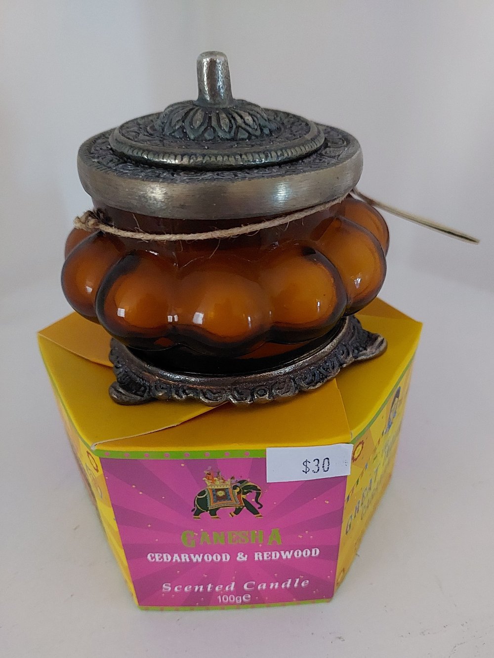 Ganesha Cedarwood & Redwood Scented Candle