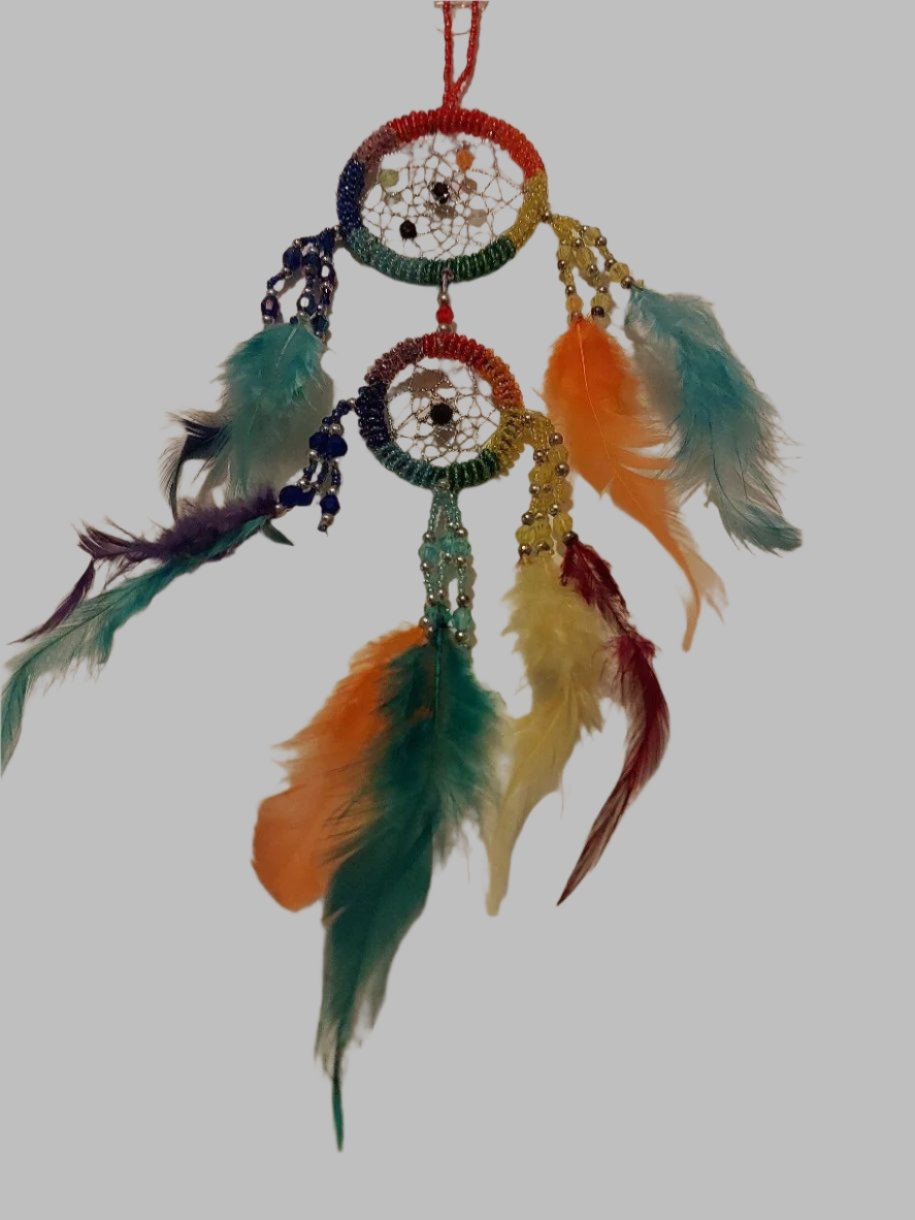 Chakra Beaded 2 Ring Dreamcatcher