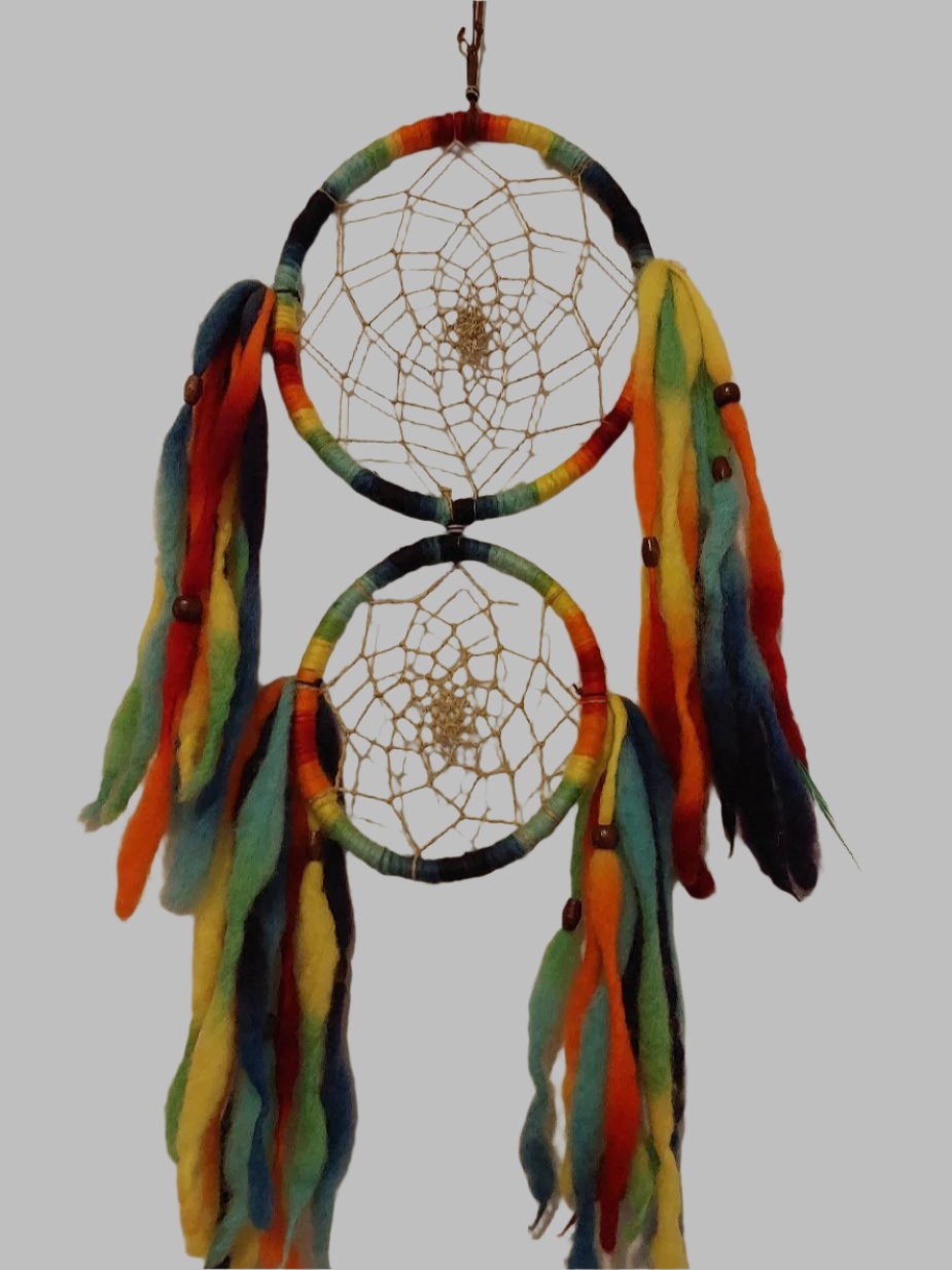 Chakra Dreads 2 Ring Bead Dreamcatcher