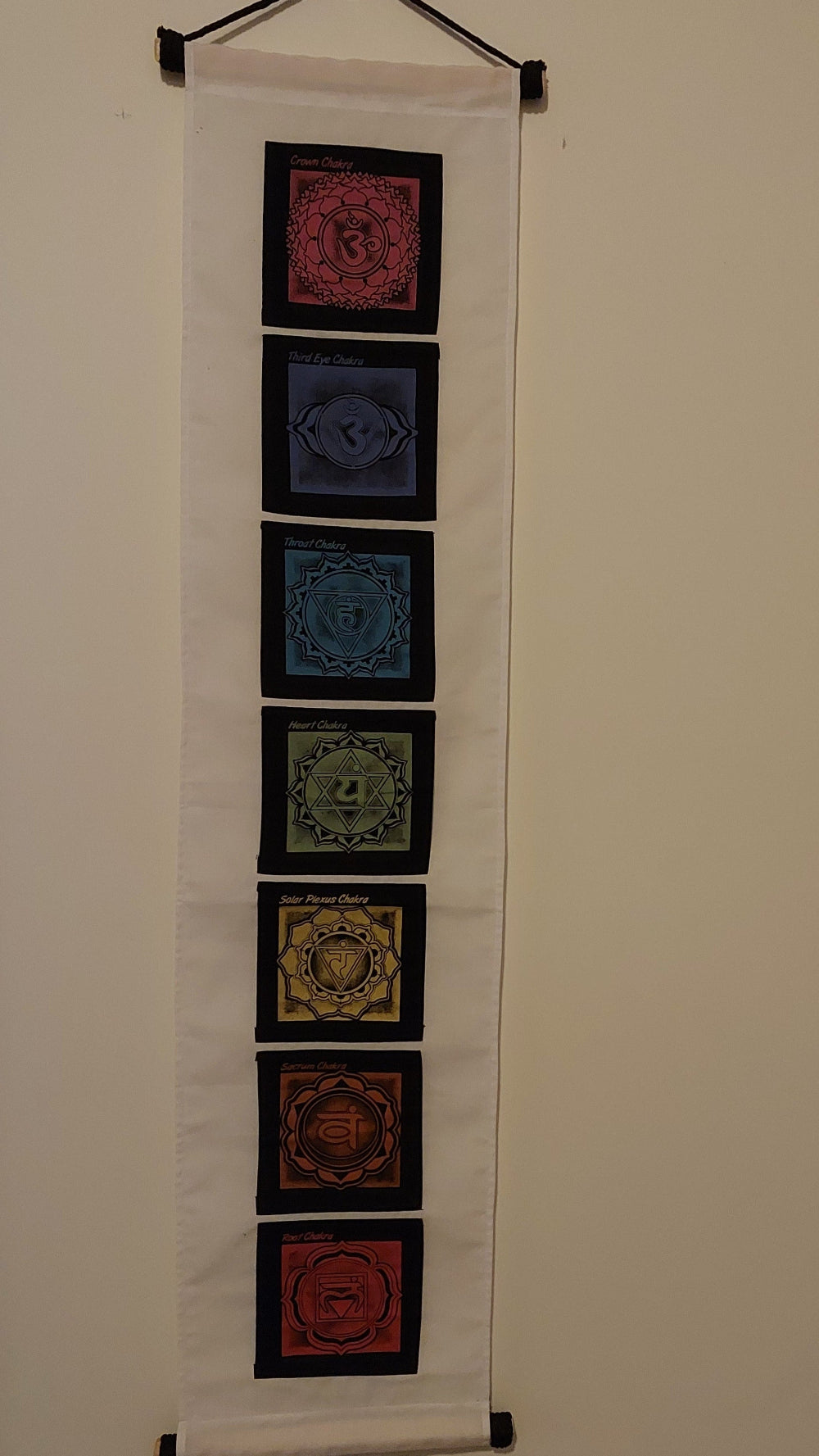 White Chakra Banner Wall Hanging