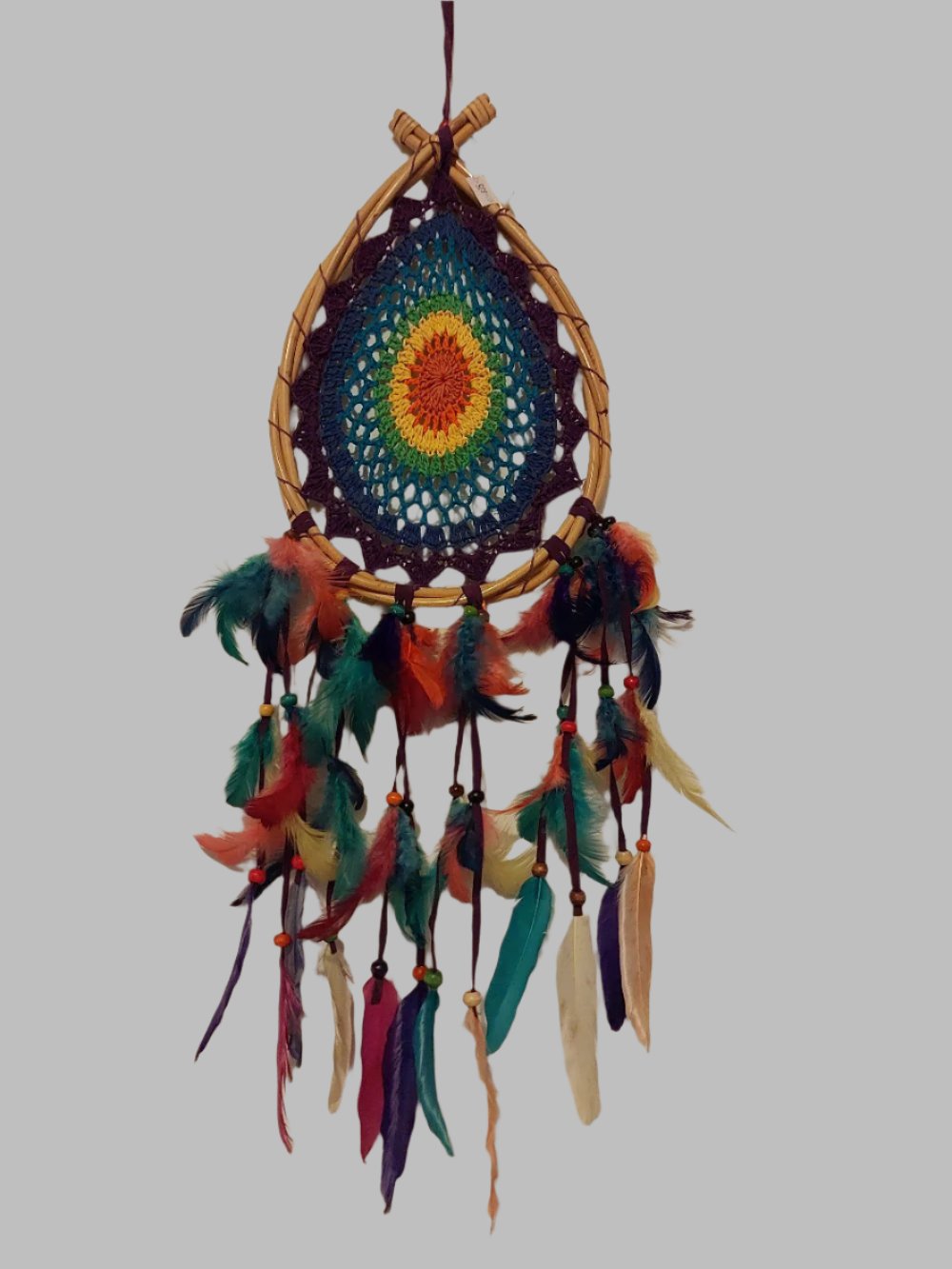 Bamboo Crocheted Chakra With Beads Dreamcatcher