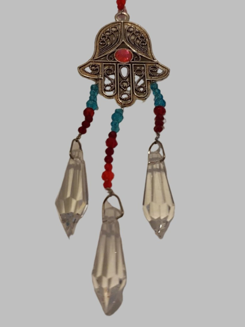 Hand Of Peace & Beads Suncatcher