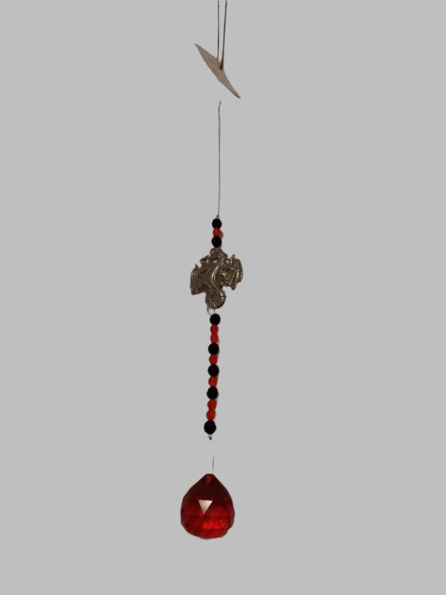 Dragon & Crystal Beads Suncatcher