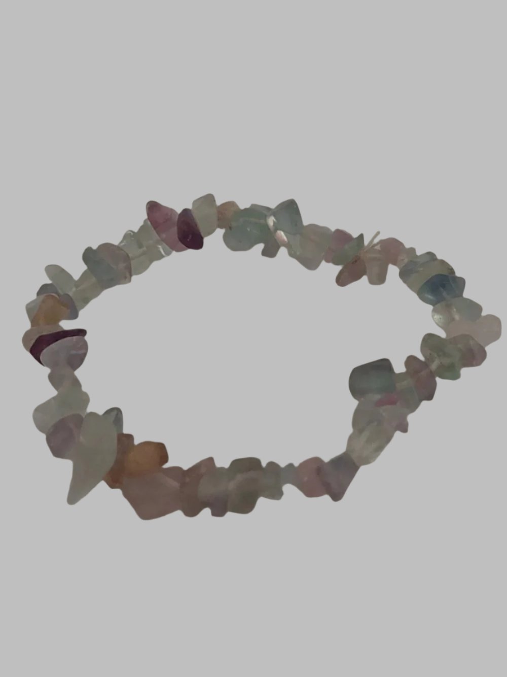 Fluorite Stretch Crystal Chip Bracelet