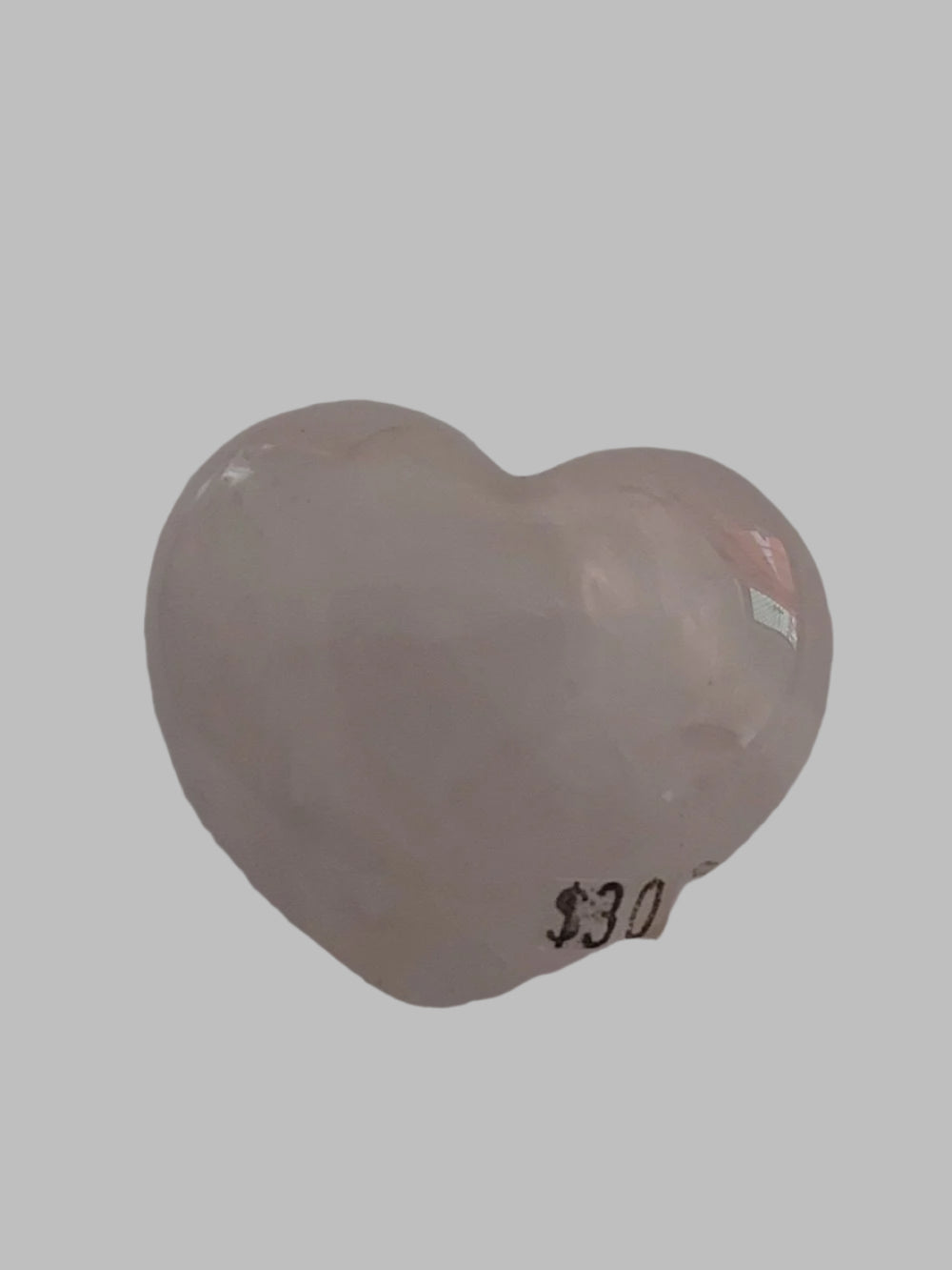 Rose Quartz Crystal Puffy Heart