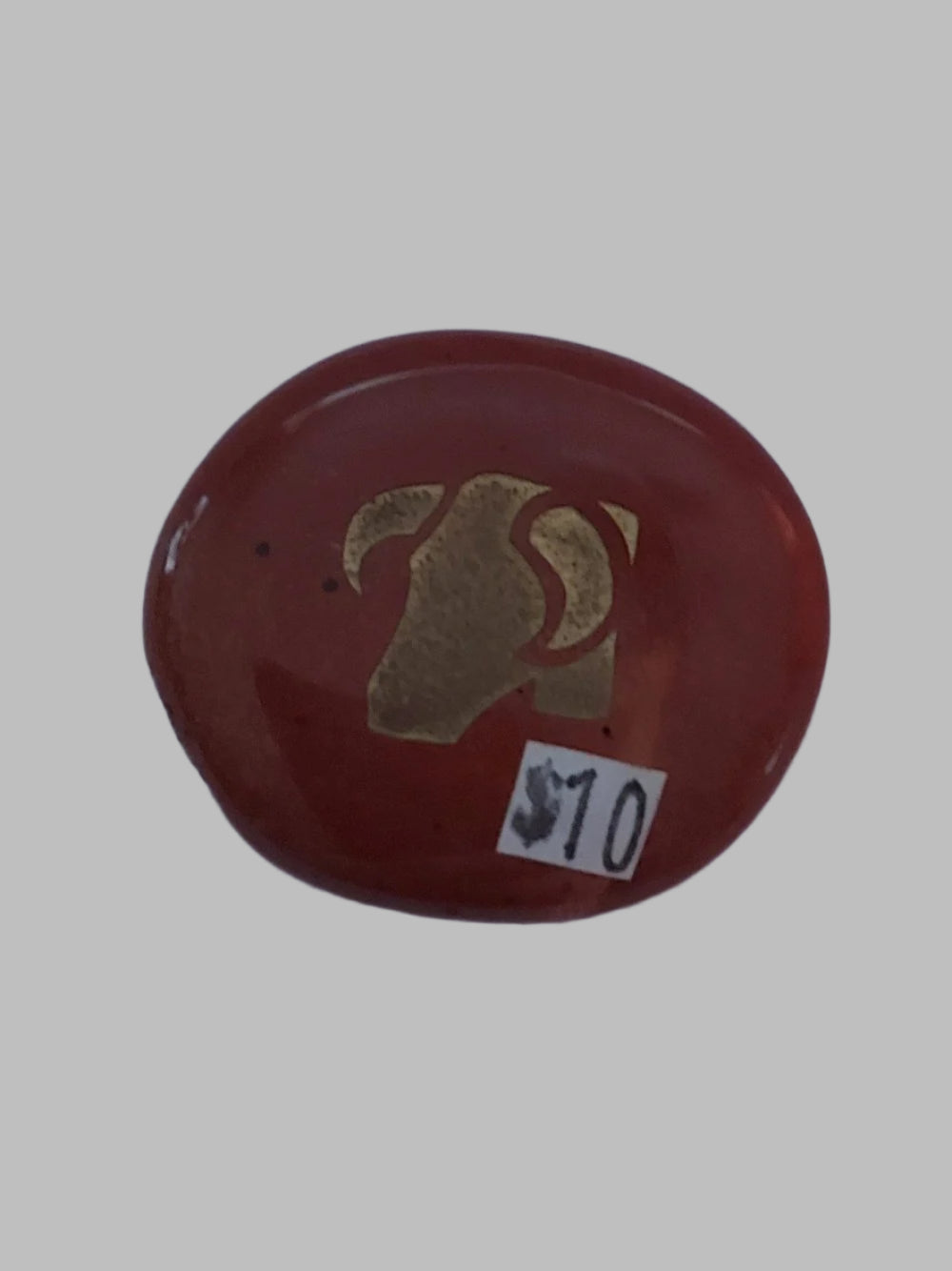 Taurus Red Jasper Crystal Flat Stone