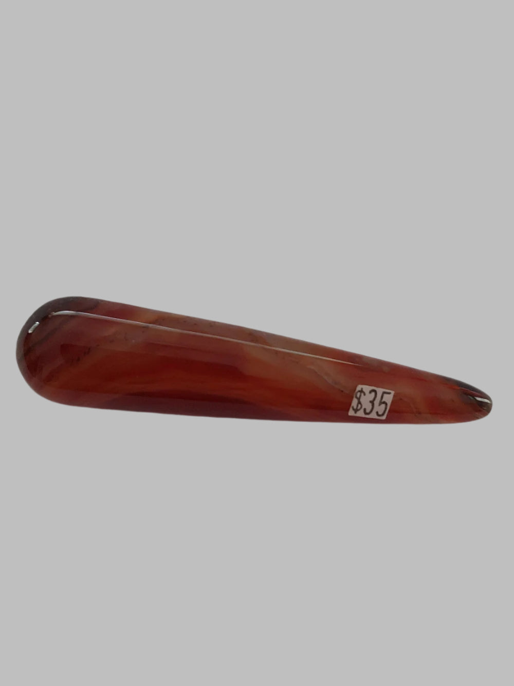 Red Agate Crystal Message Wand