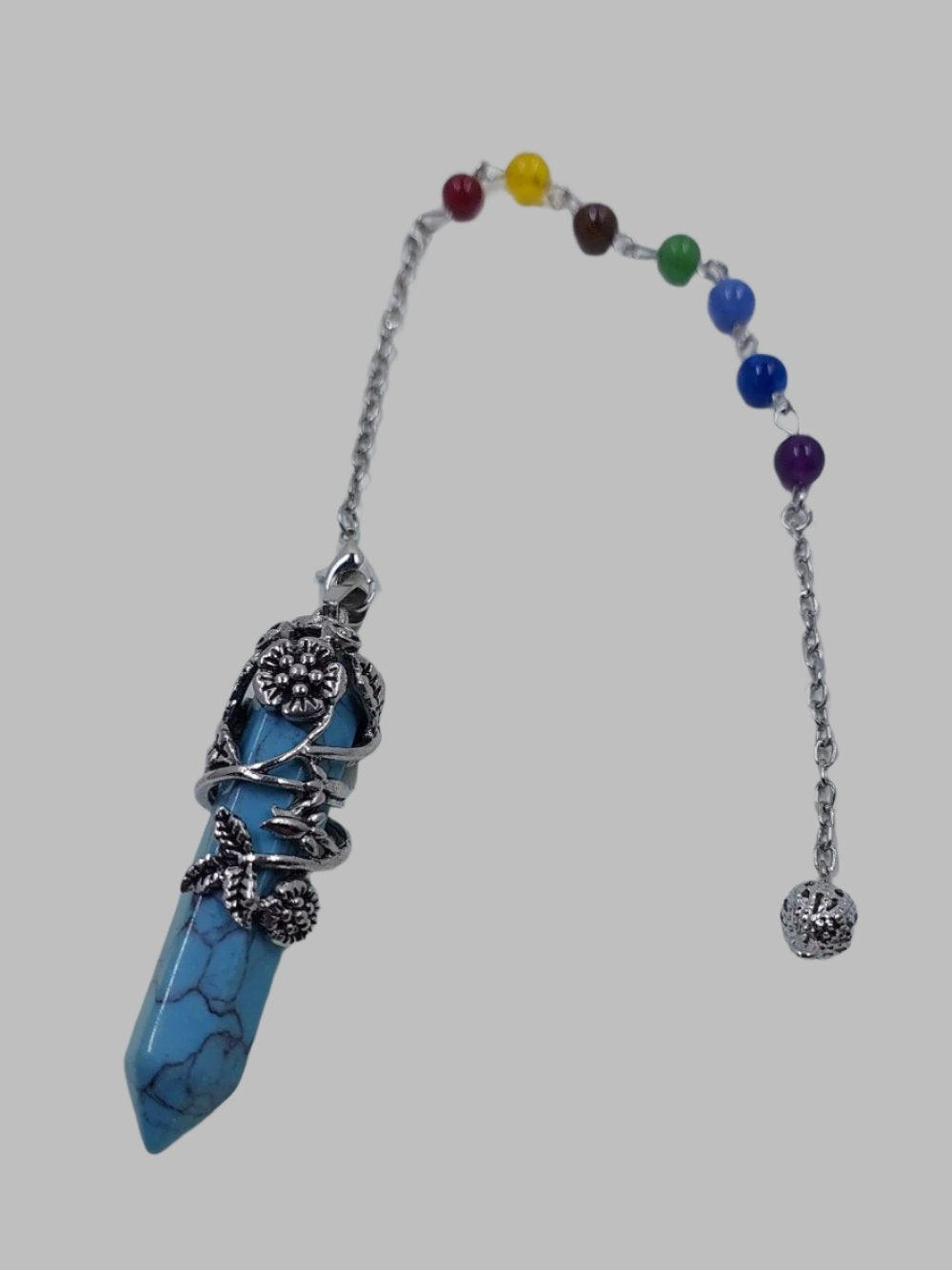 Chakra Crystal Flower Pendent/pendulum